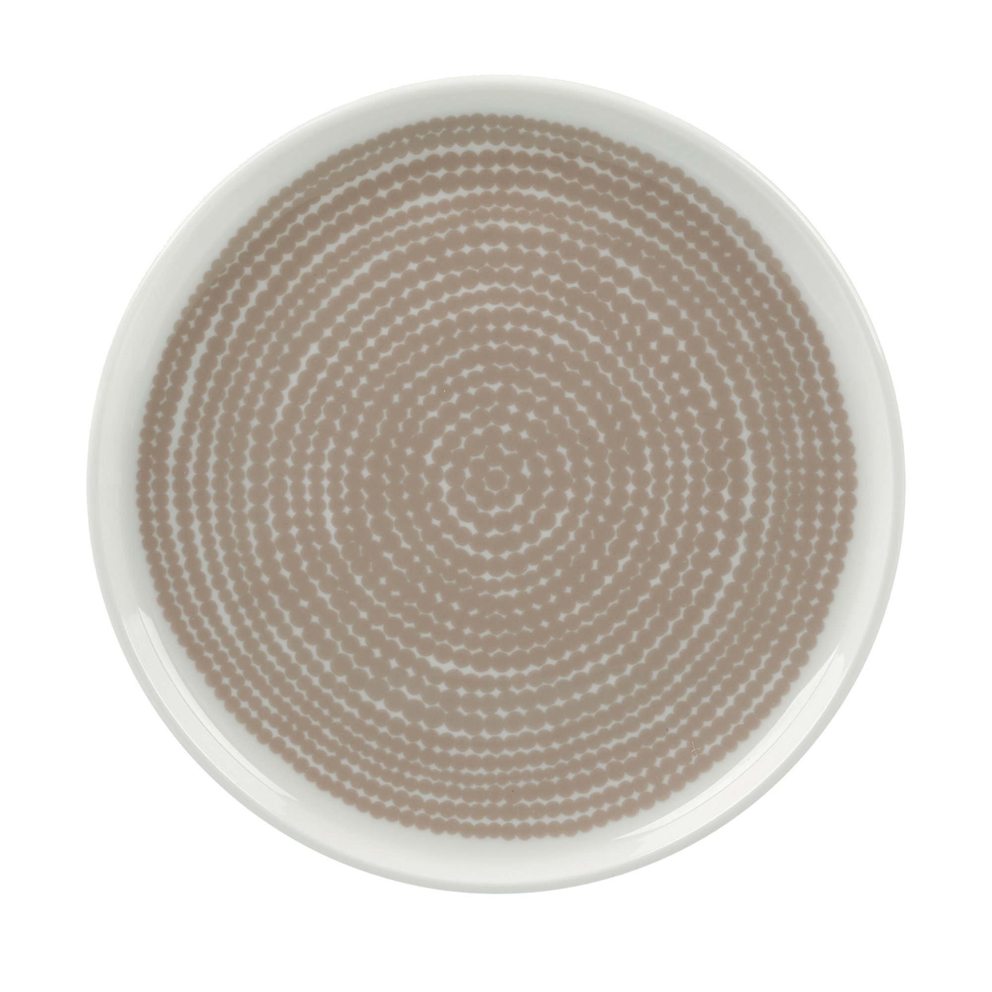 Läs mer om Marimekko Siirtolapuutarha tallrik 13,5 cm, vit/beige