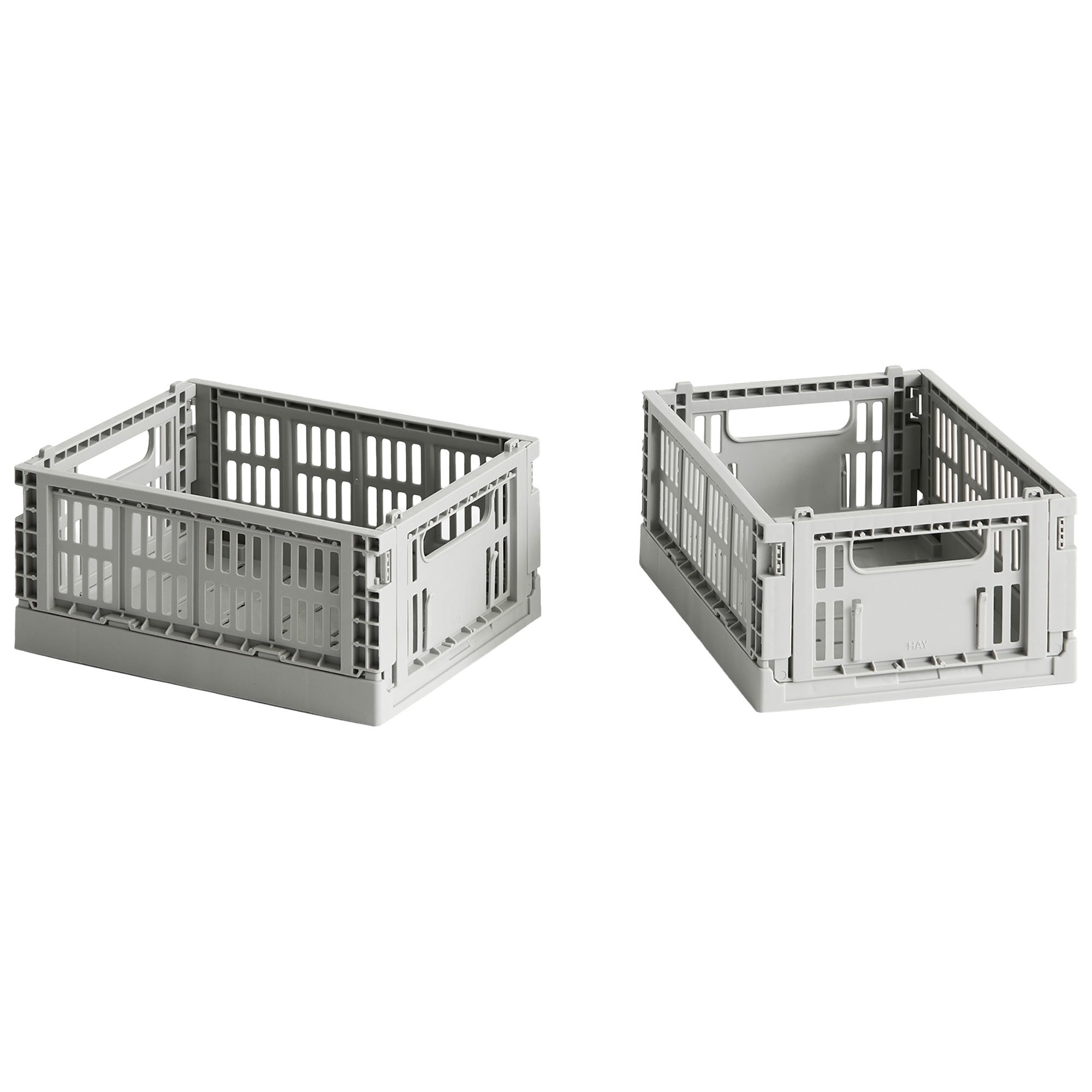 HAY Colour Crate förvaringslåda mini 2 st light grey