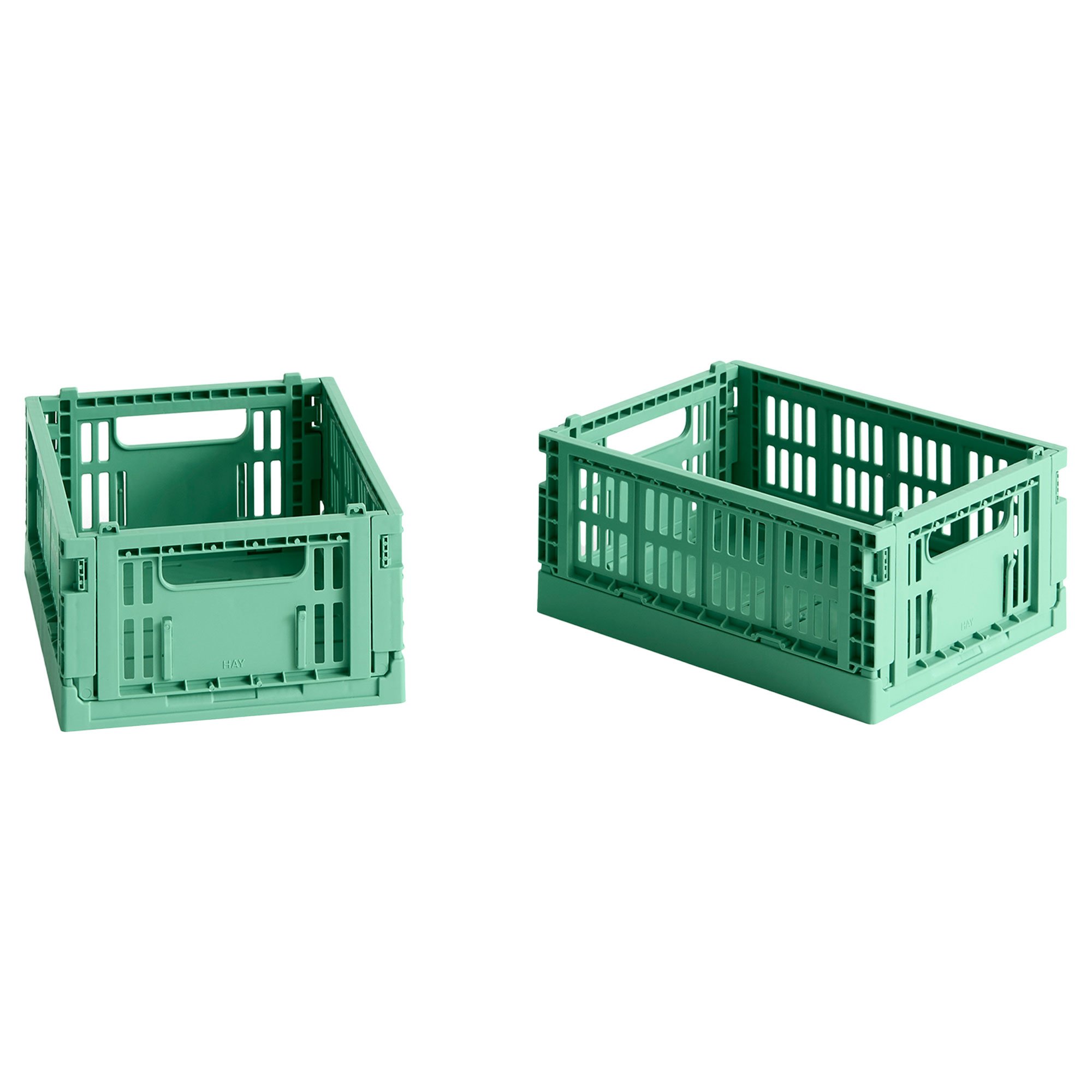 HAY Colour Crate förvaringslåda mini 2 st dark mint