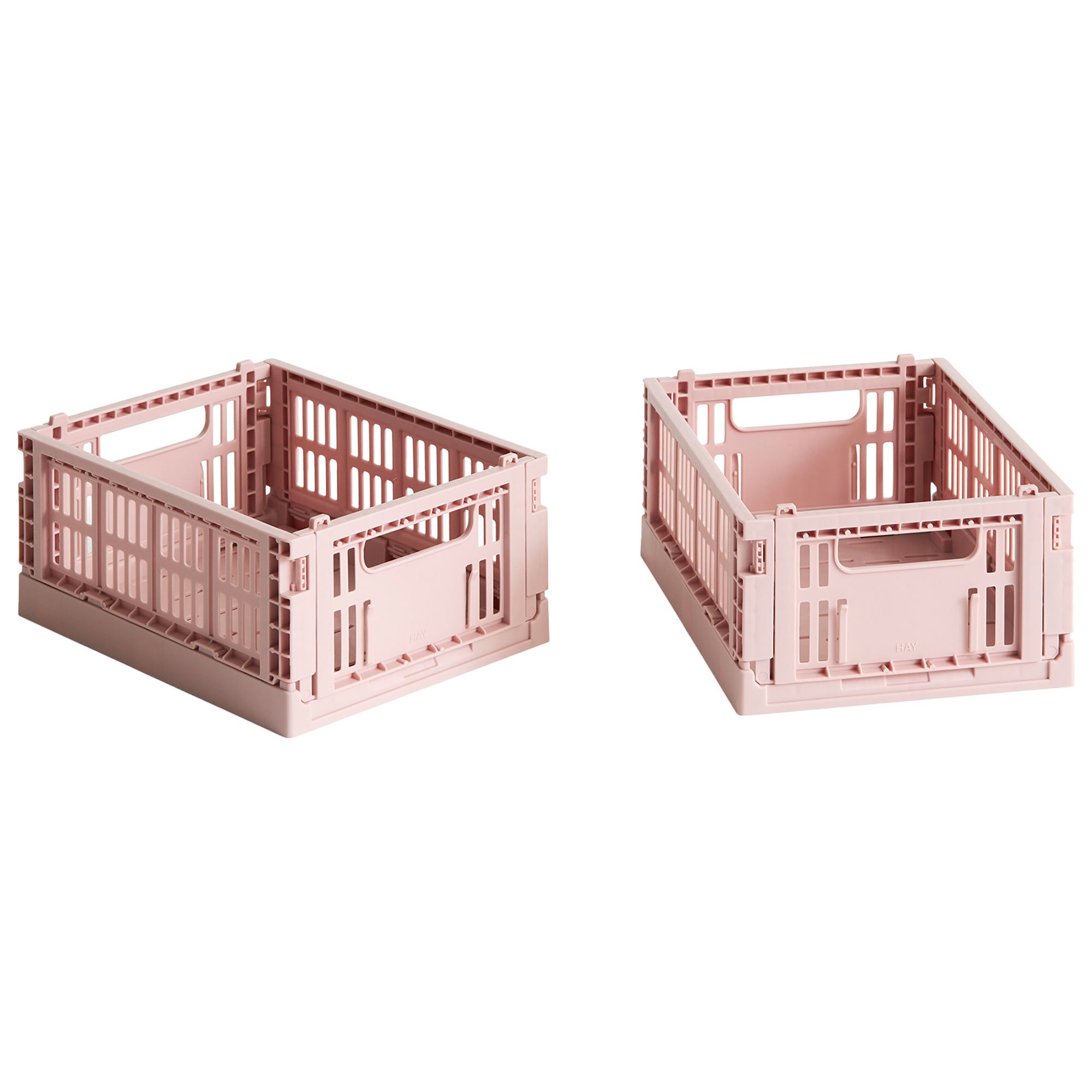 Läs mer om HAY Colour Crate förvaringslåda mini 2 st, blush