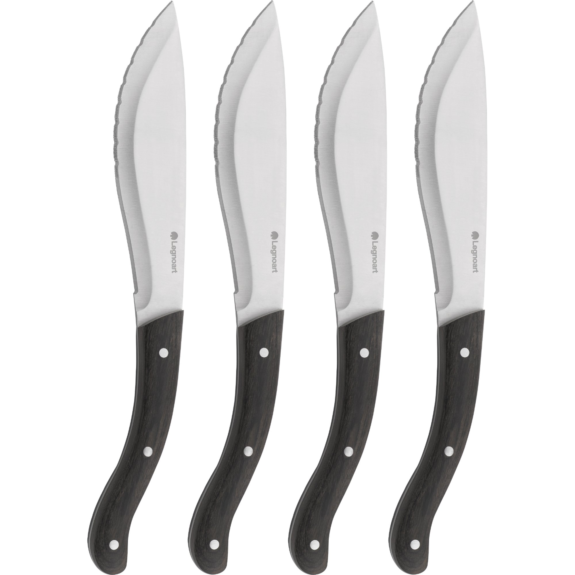 Legnoart Tomahawk steakkniv-set 4 st mörkt trä