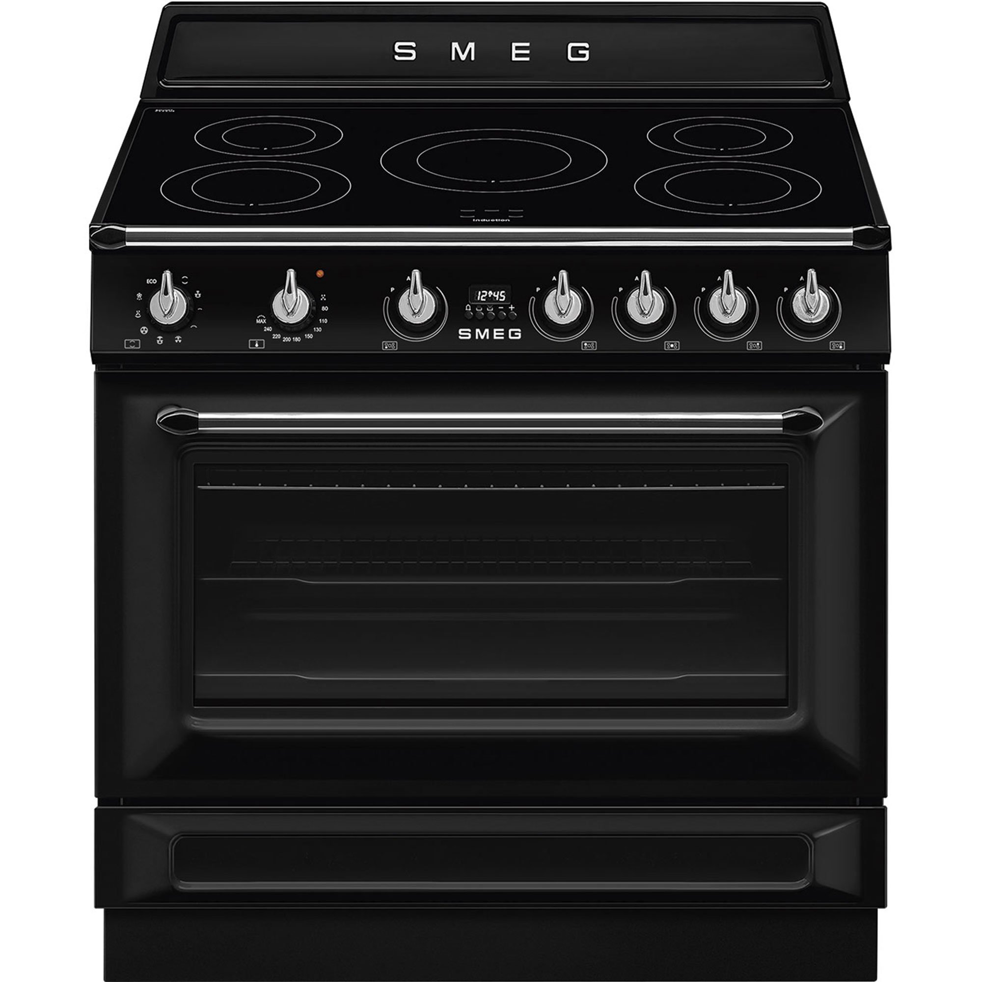 Smeg Induksjonskomfyr Victoria TR90IMBL 90 cm svart