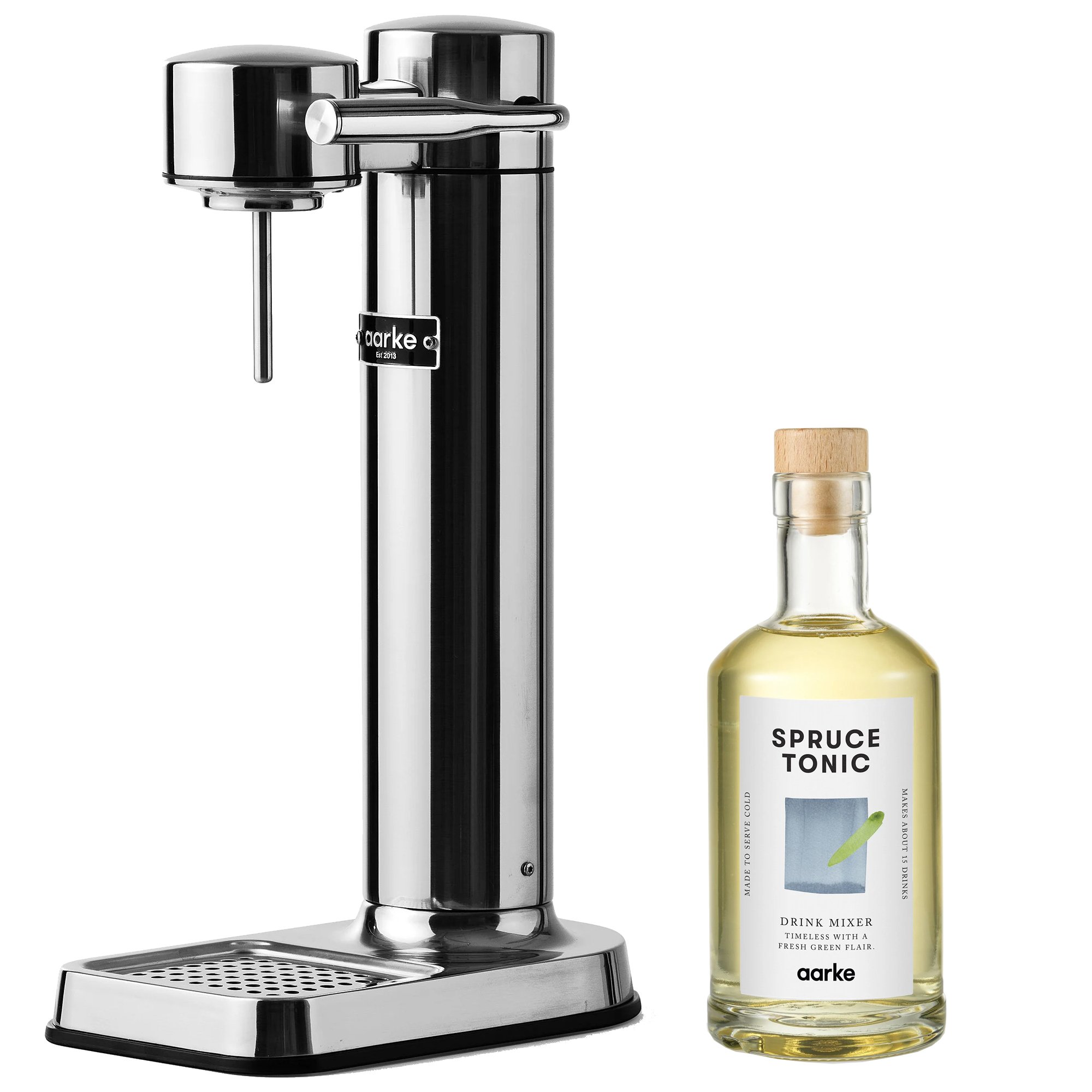 Aarke Drink Mixer Spruce Tonic + Carbonator 3, polert stål Brusmaskin