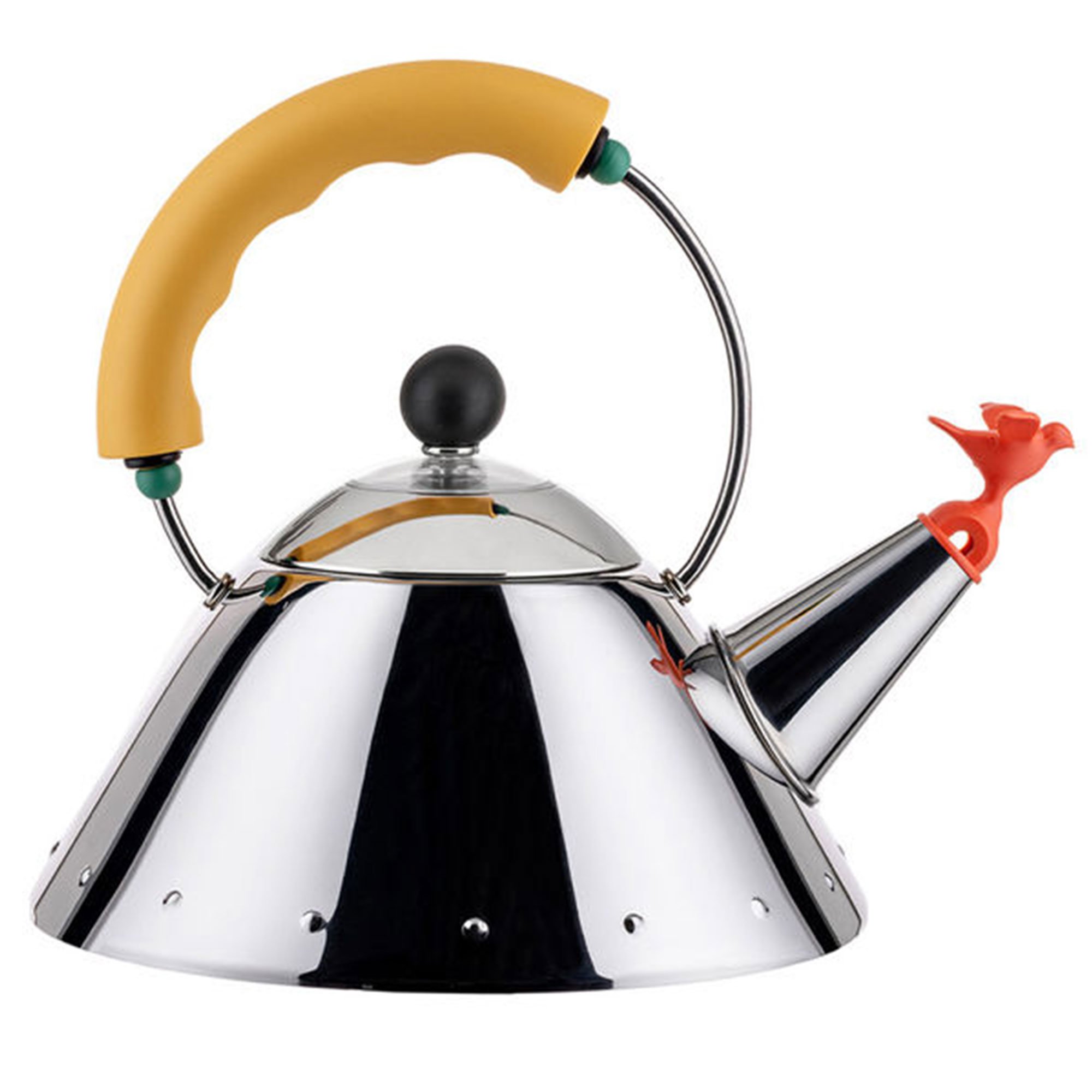 Alessi Kettle pipkittel 1 liter rostfritt stål/gul