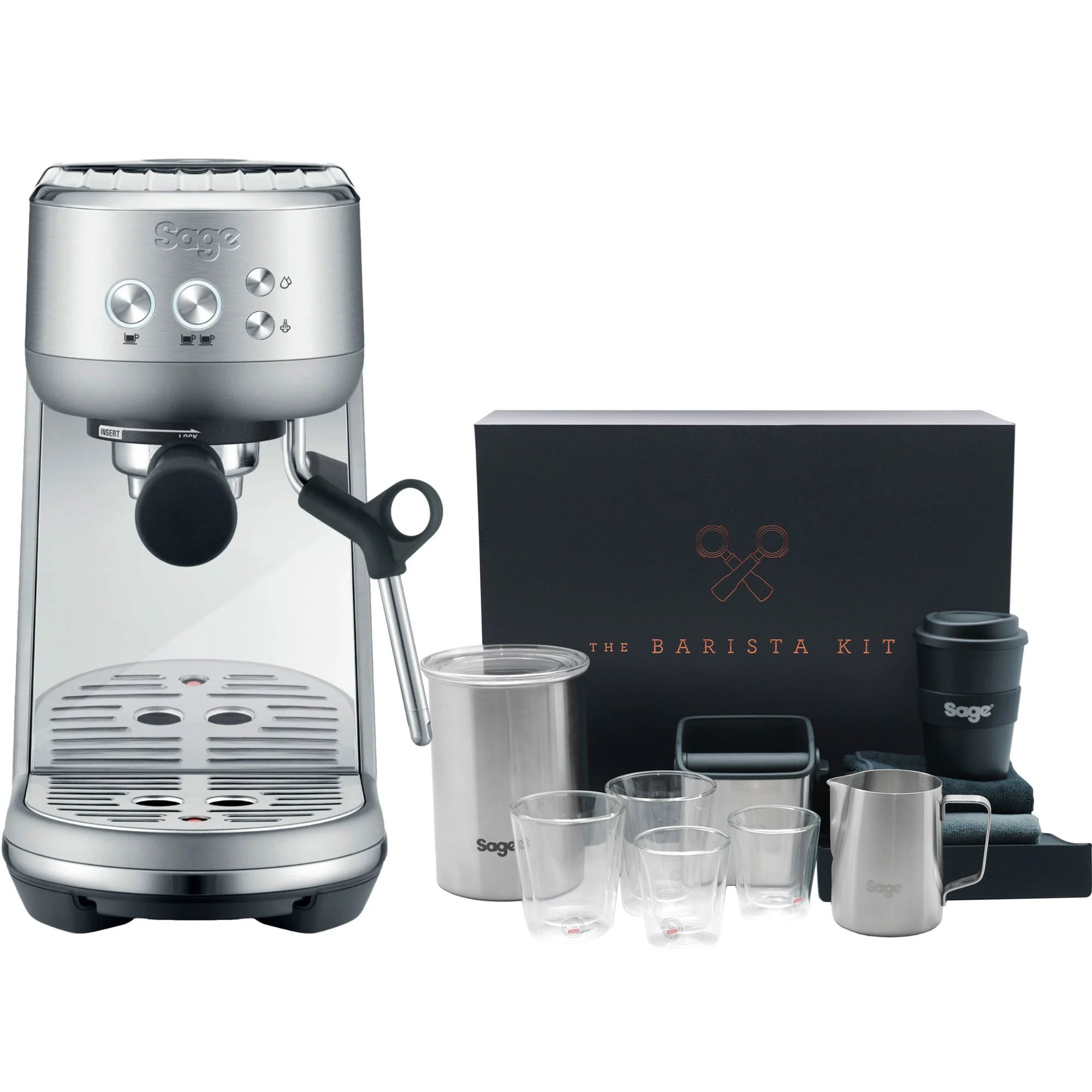 Sage Bambino espressomaskine + Sage barista-kit