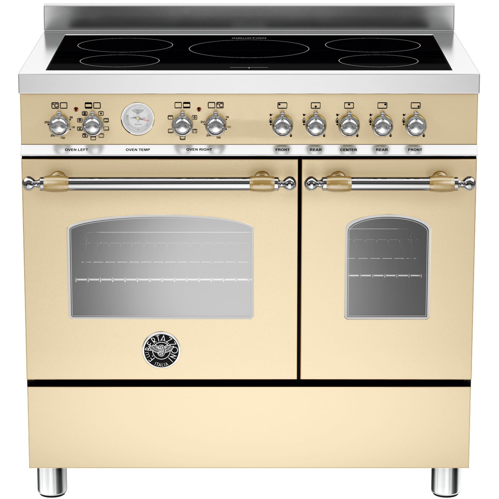 Bertazzoni HER905IMFED induktionskomfur med 2 ovne beige