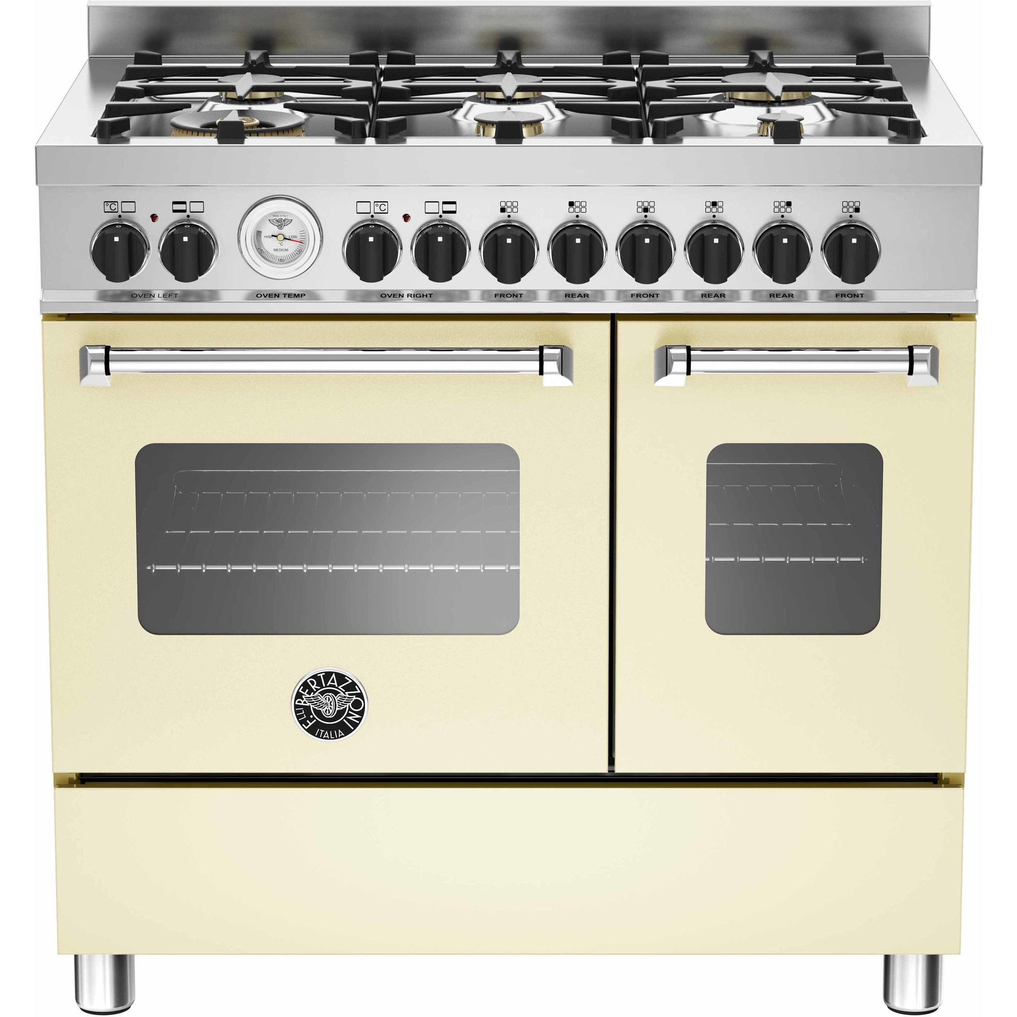 Bertazzoni MAS906 gaskomfur 2 ovne beige