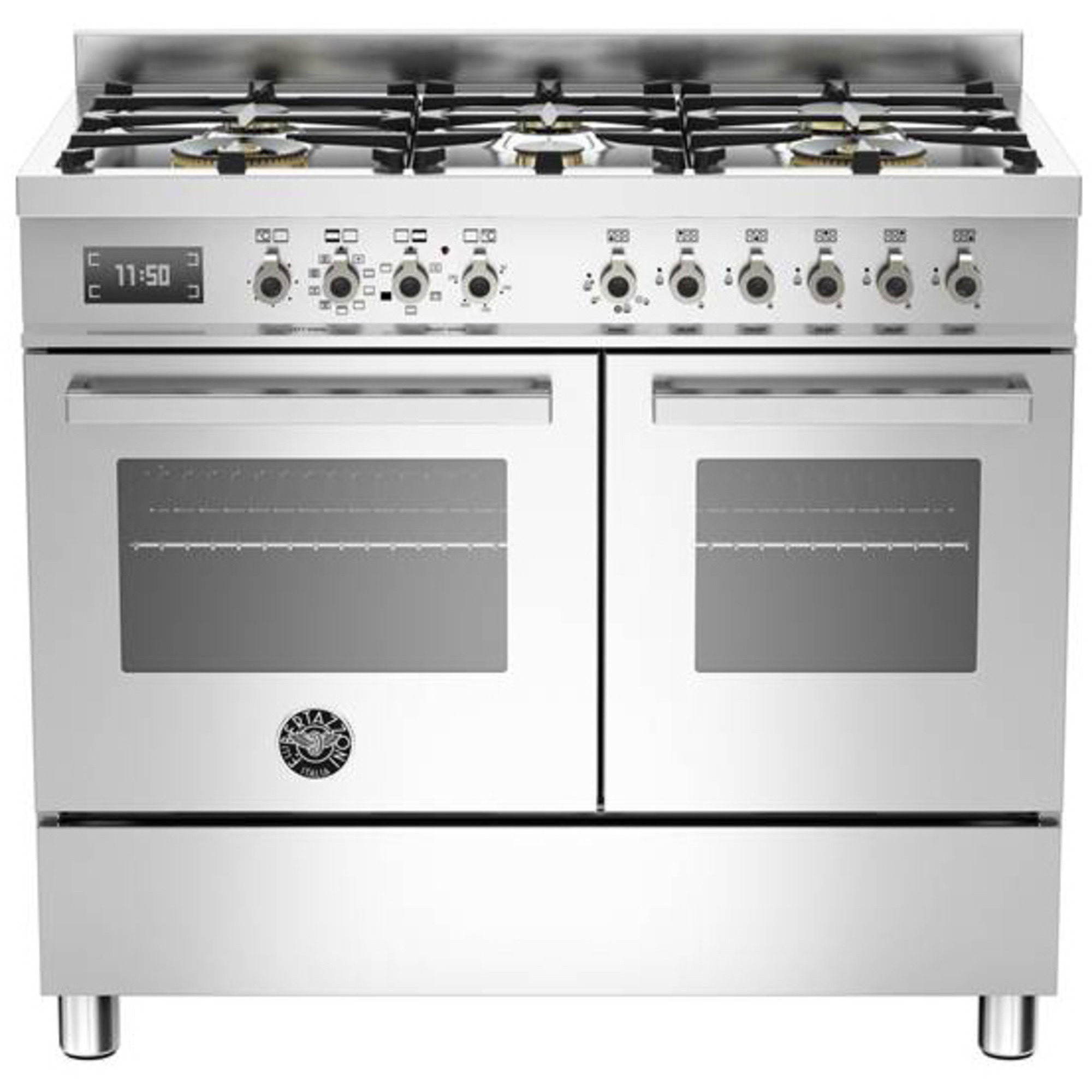 Bertazzoni PRO1006 Gasspis 100 cm, 2 ugnar, 6 brännare, Rostfri