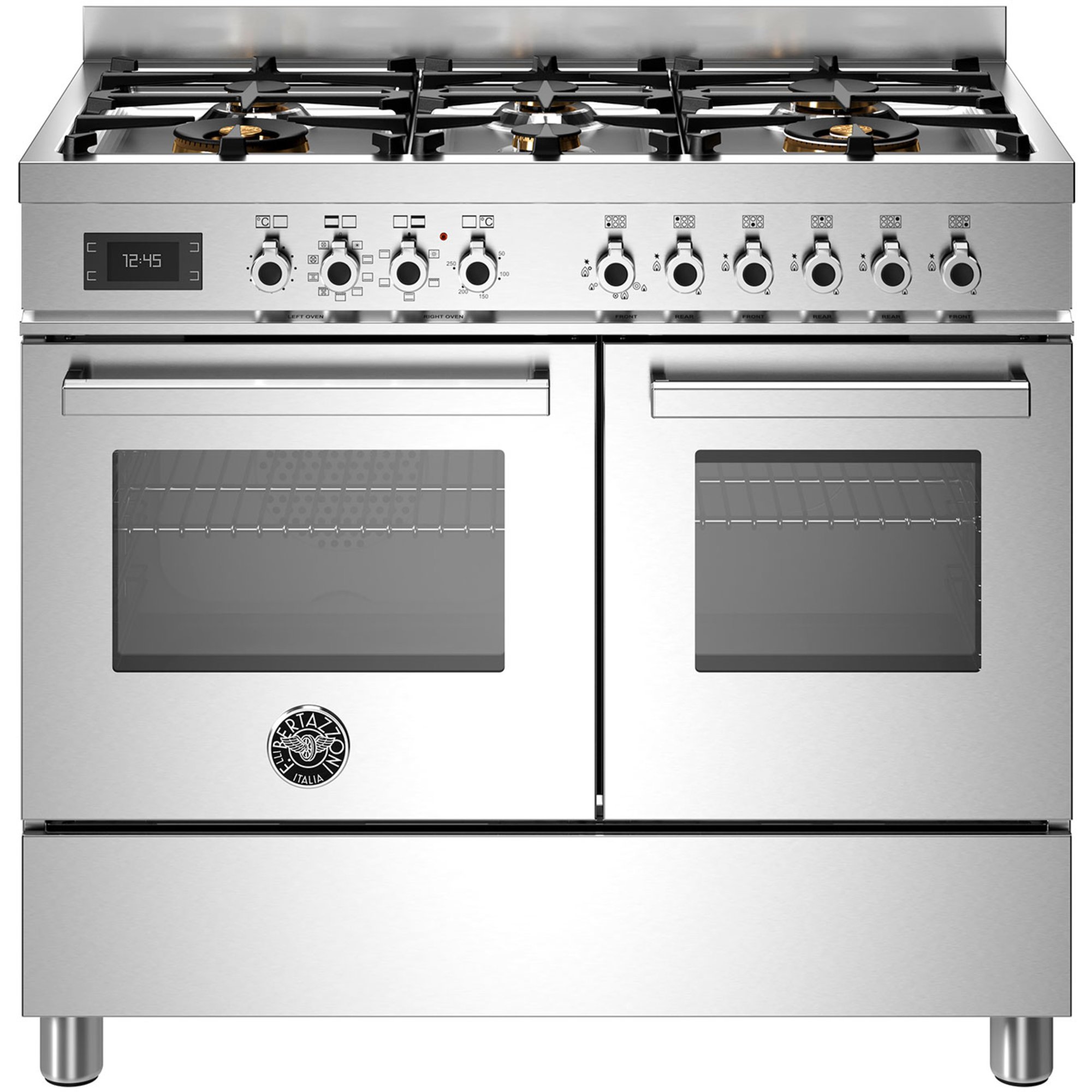 Bertazzoni PRO106L2EXT Gasskomfyr Professional med dobbel ovn 100 cm