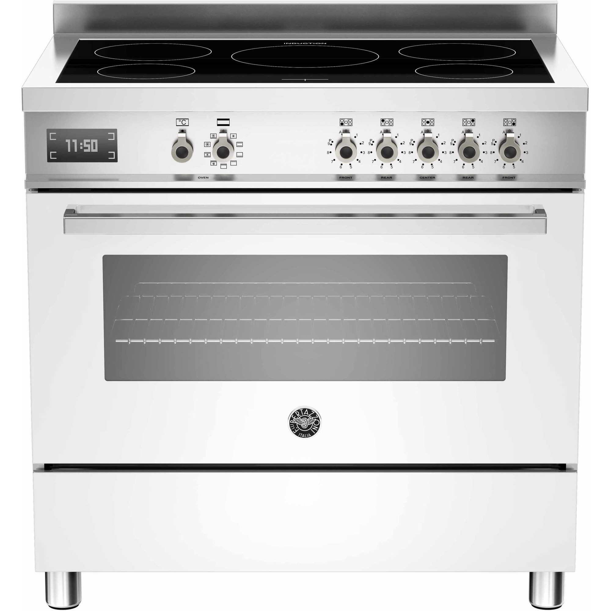 Bertazzoni PRO905 induktionskomfur 1 ovn 90 cm. hvid