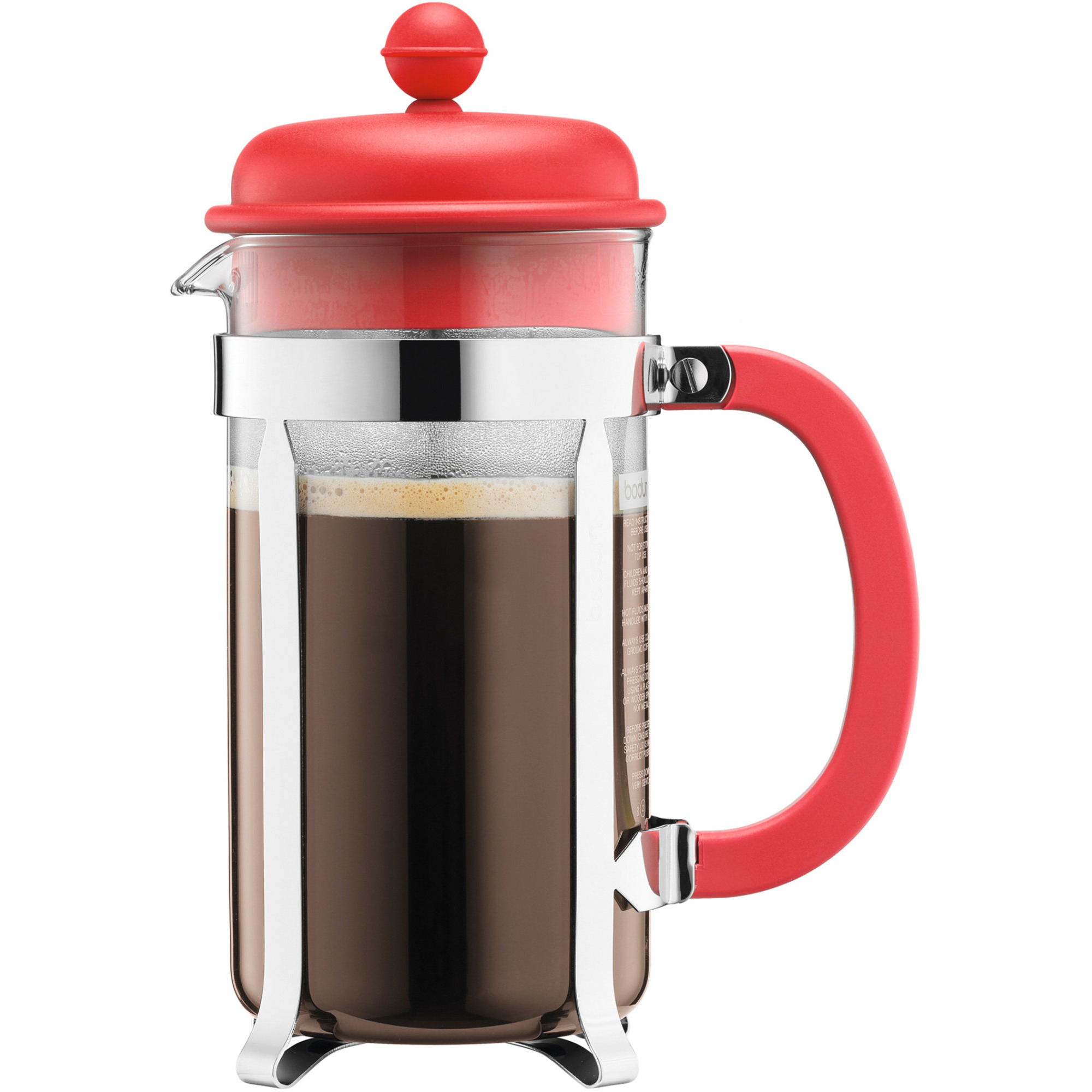 Bodum Caffettiera Rød Presskanne 8 Kopper 1,0 l