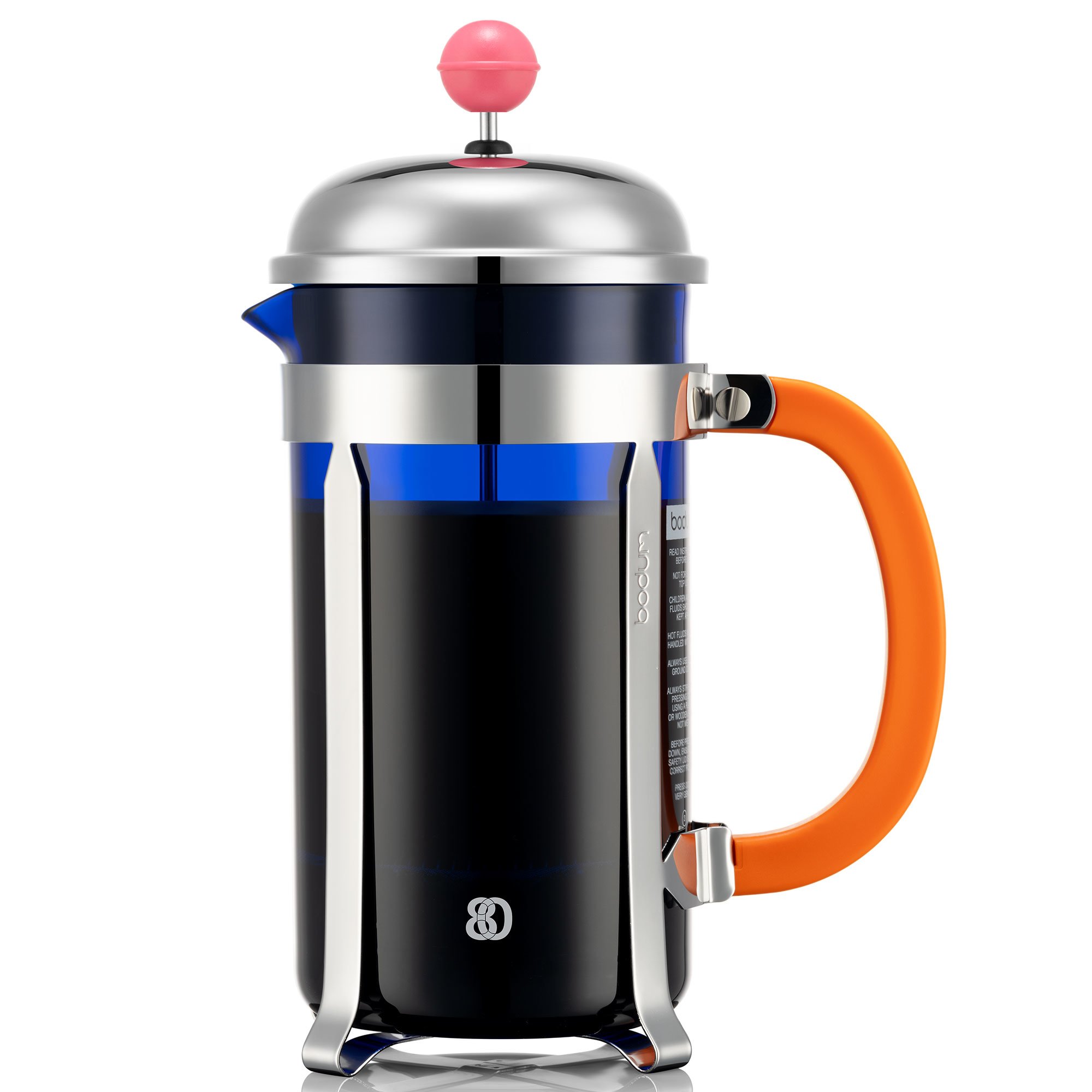 Bodum CHAMBORD kaffepress 8 koppar, blå/orange