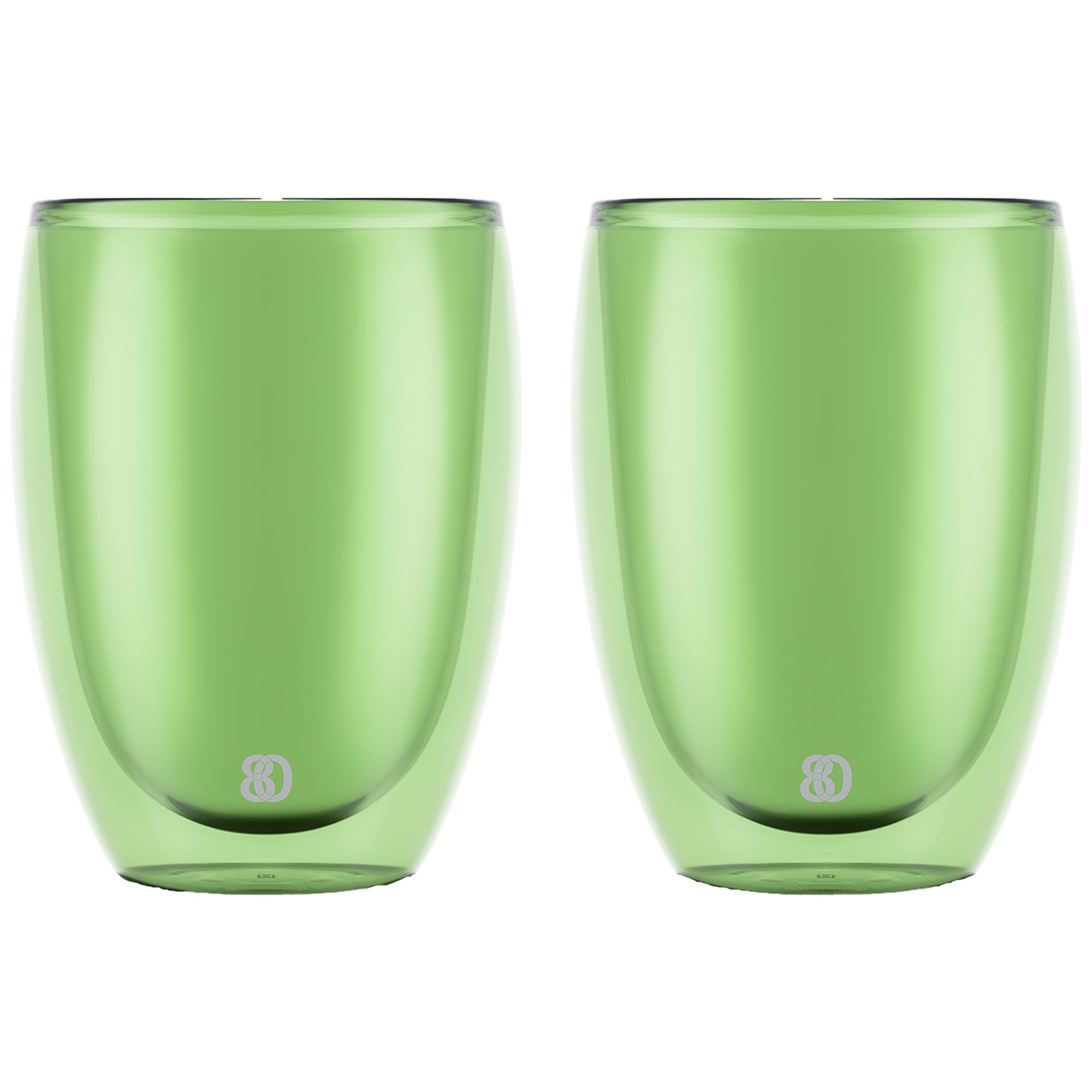 Bodum PAVINA dobbeltvegget glass 35 cl 2-pakning grønn