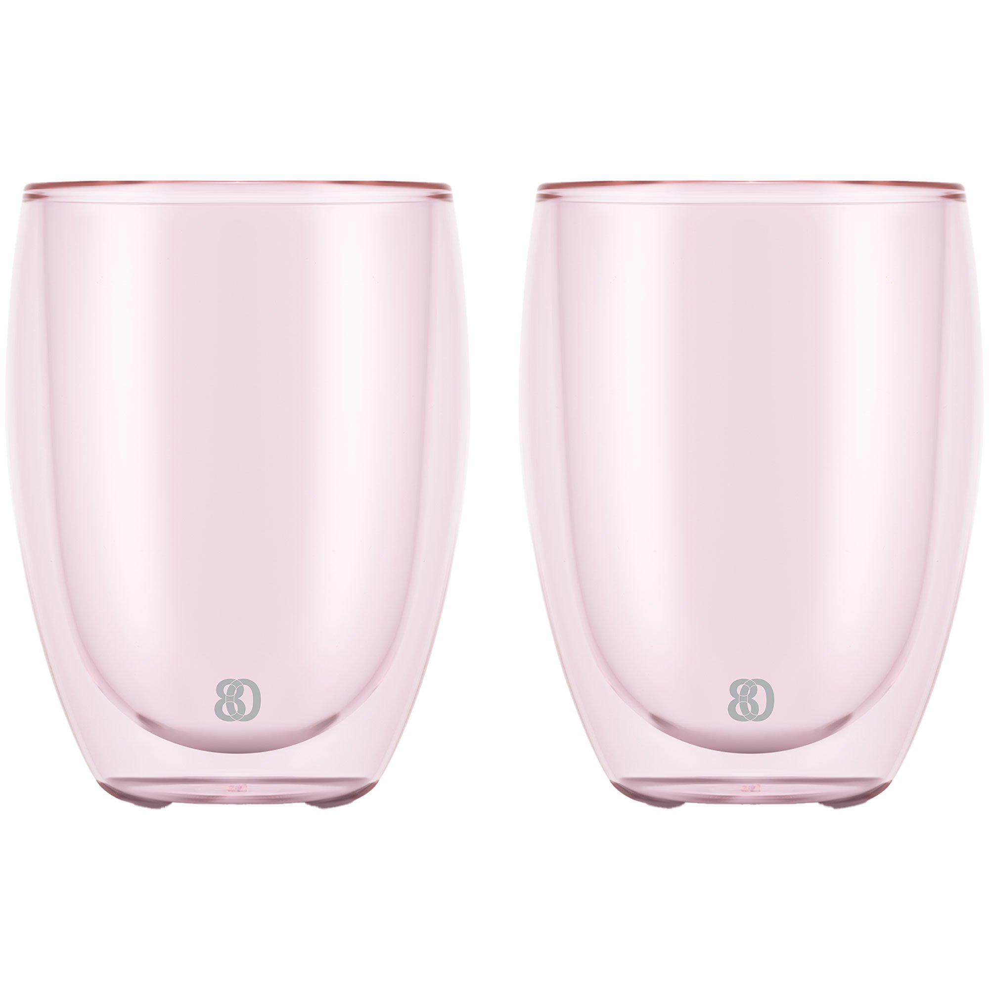 Bodum PAVINA dobbeltvegget glass 35 cl 2-pakning rosa