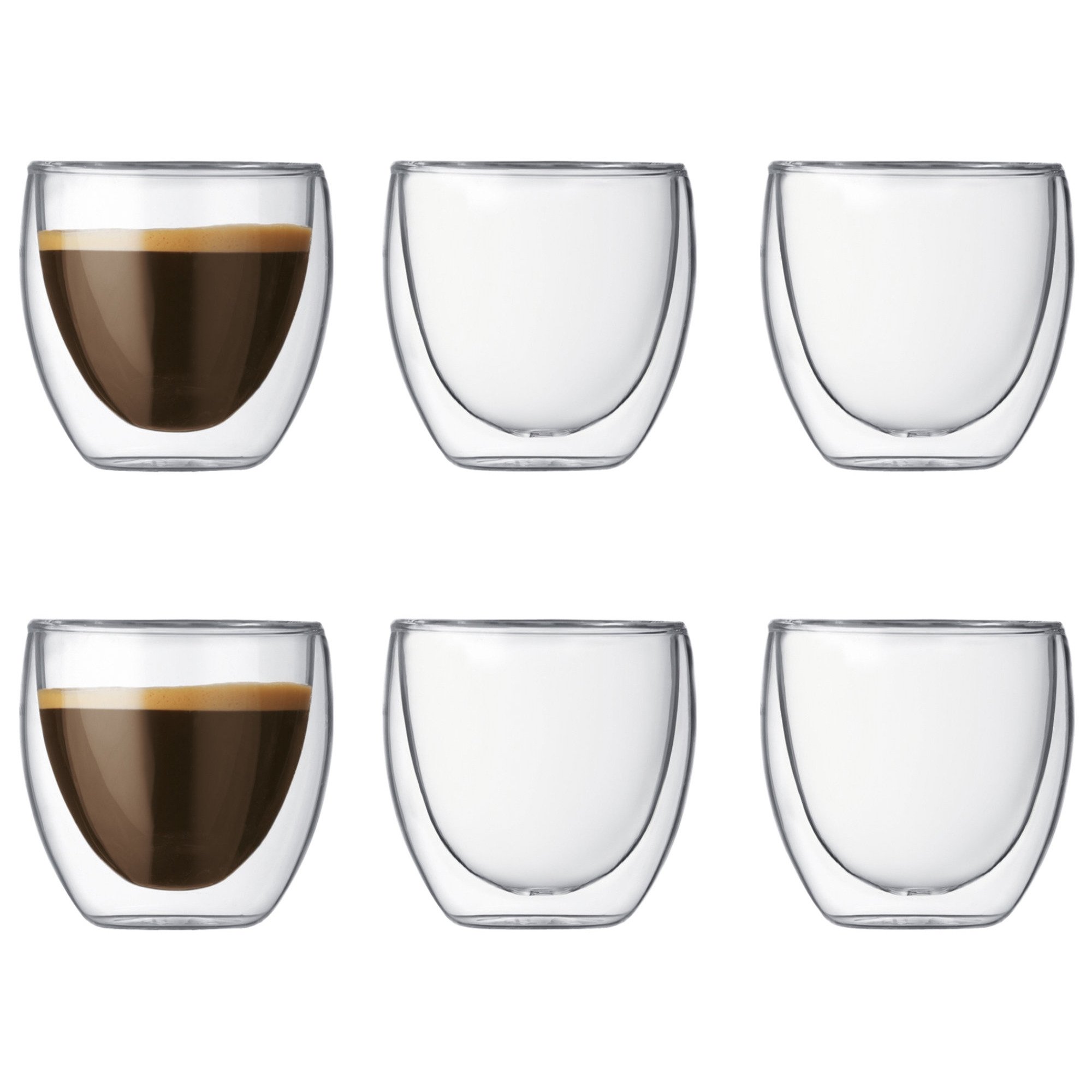 Läs mer om Bodum Pavina Dubbelväggigt Glas Espresso 6 pack