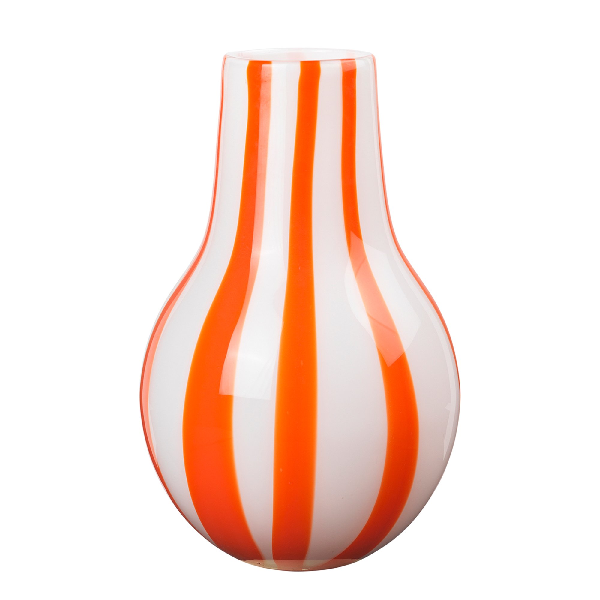 Broste Copenhagen Ada Stripe vase 37 cm orange