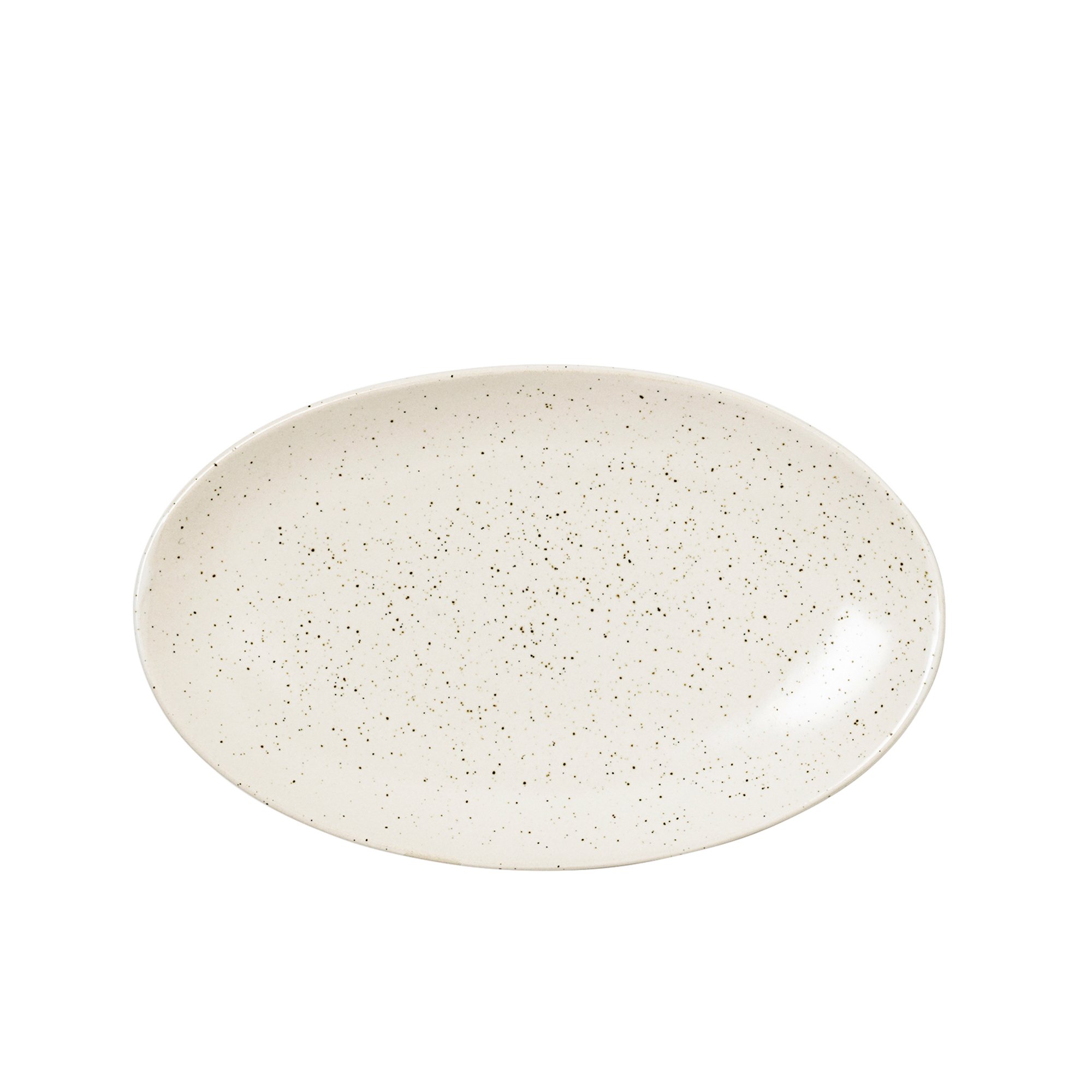 Läs mer om Broste Copenhagen Nordic Vanilla oval tallrik 22 x 13,6 cm