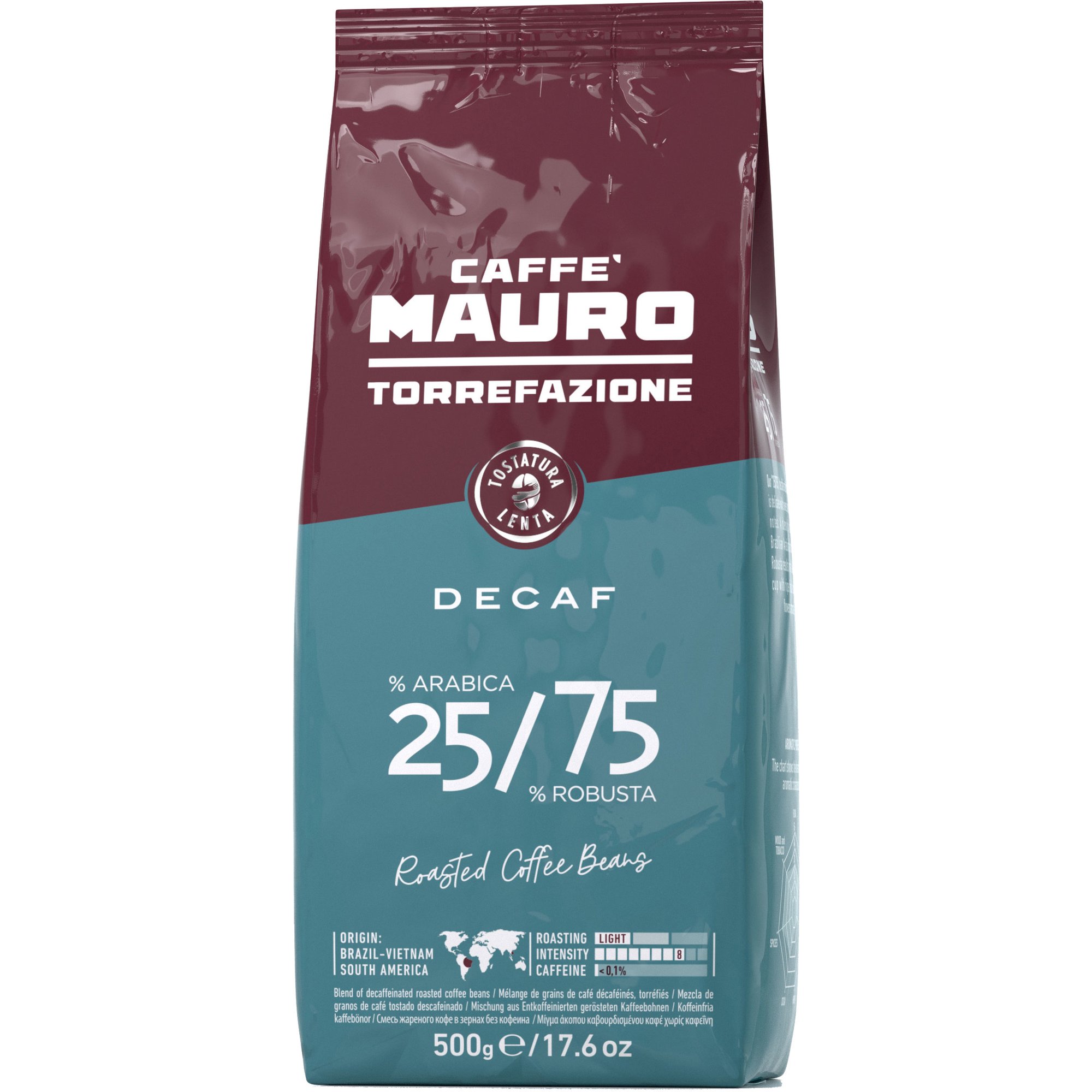 Caffè Mauro Decaf 500 g hela bönor