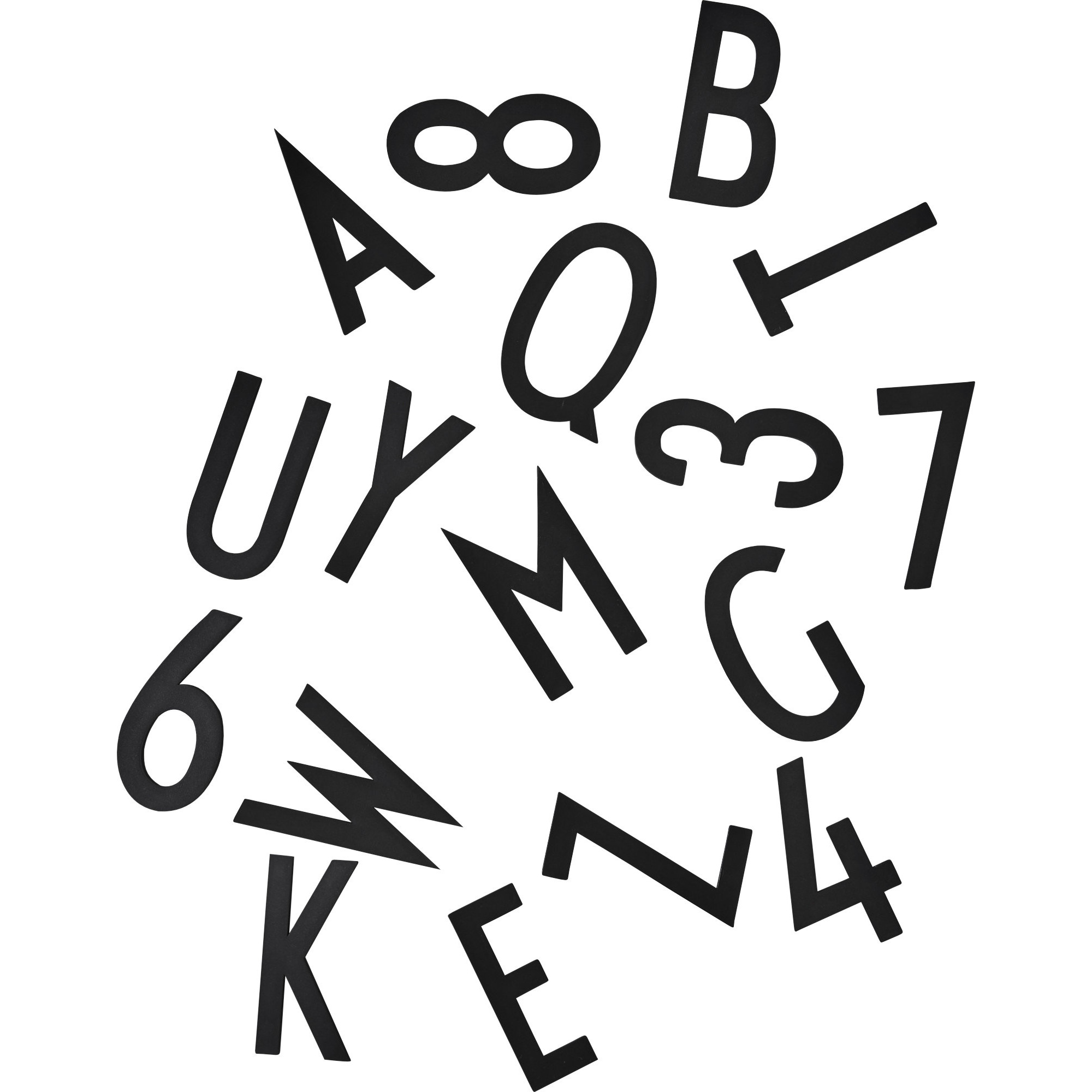 Bogstaver tal til Message Board, Sort fra Design Letters