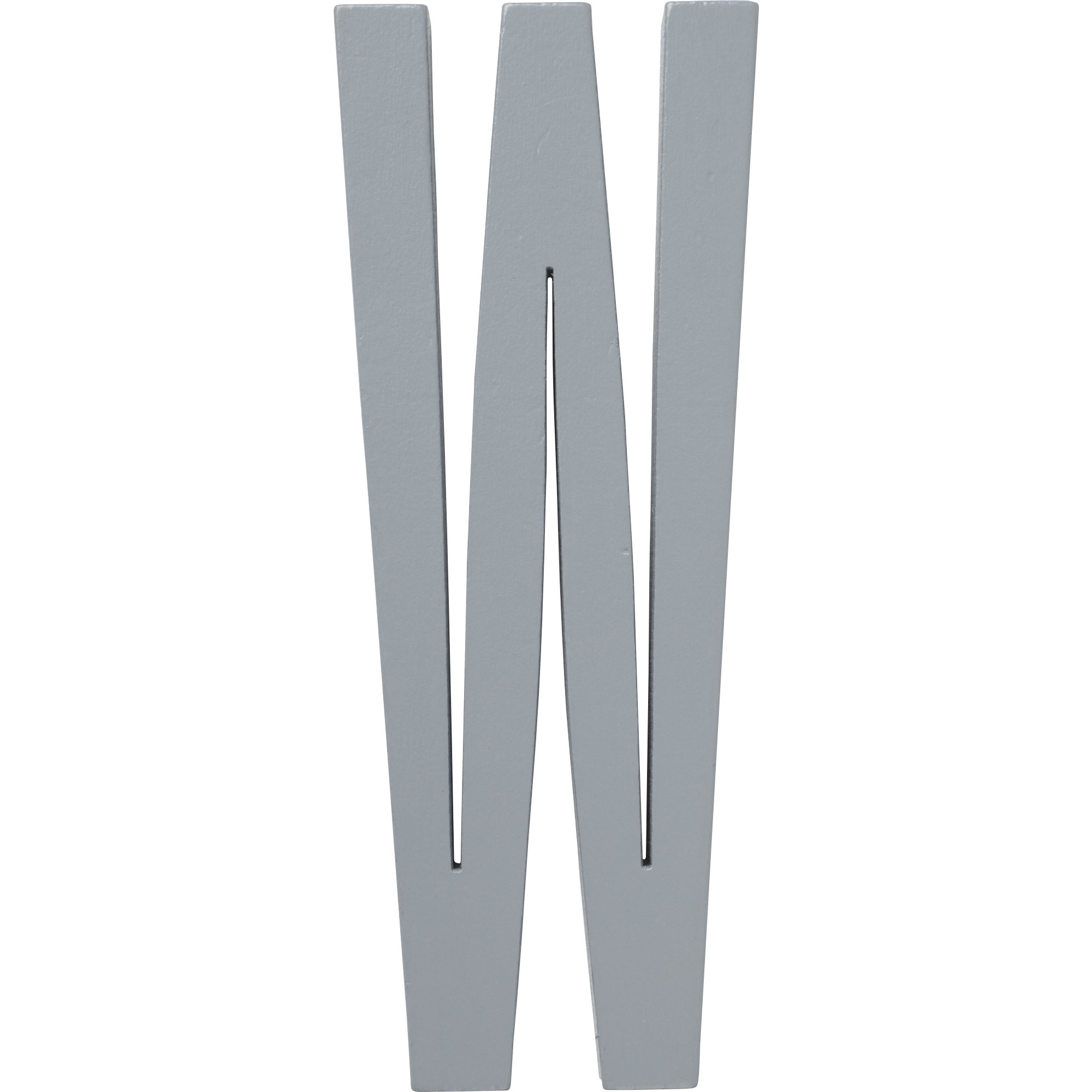 #1 - Design Letters Træbogstav i grå, W