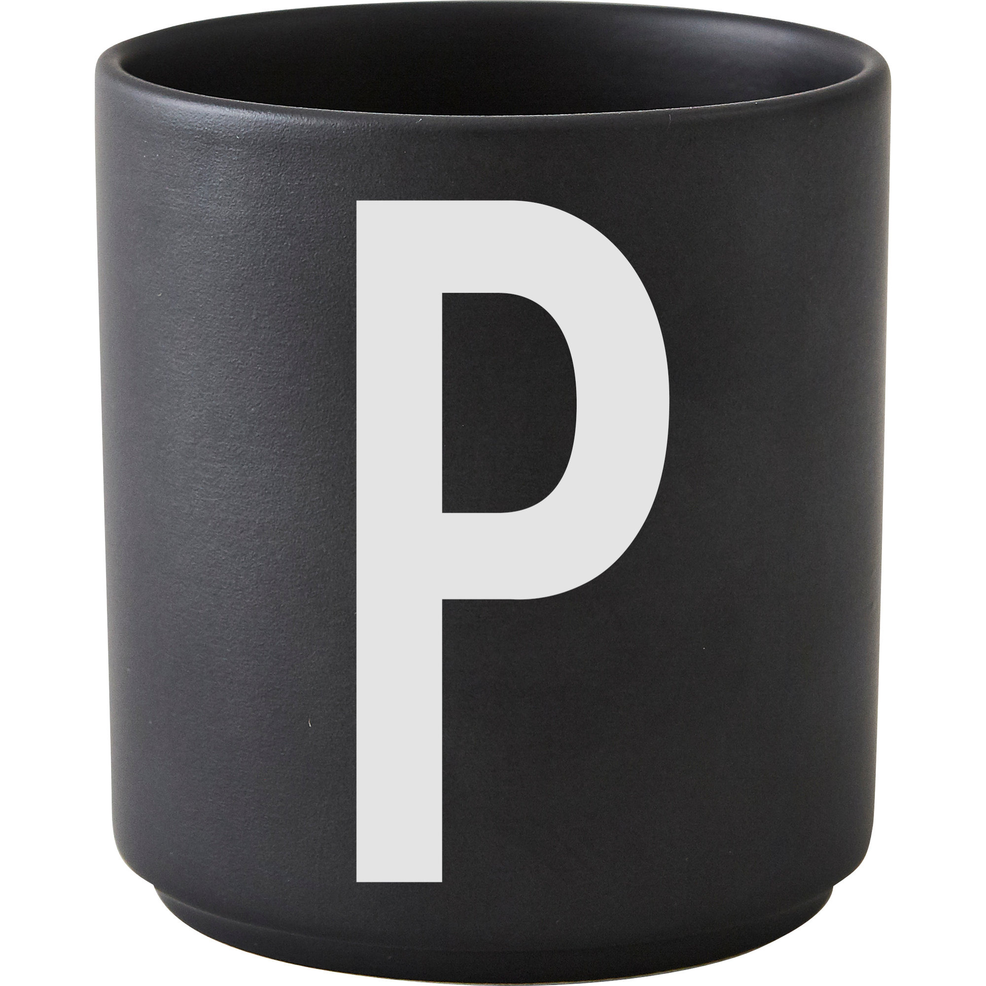 Design Letters Personlig porselenskrus sort P