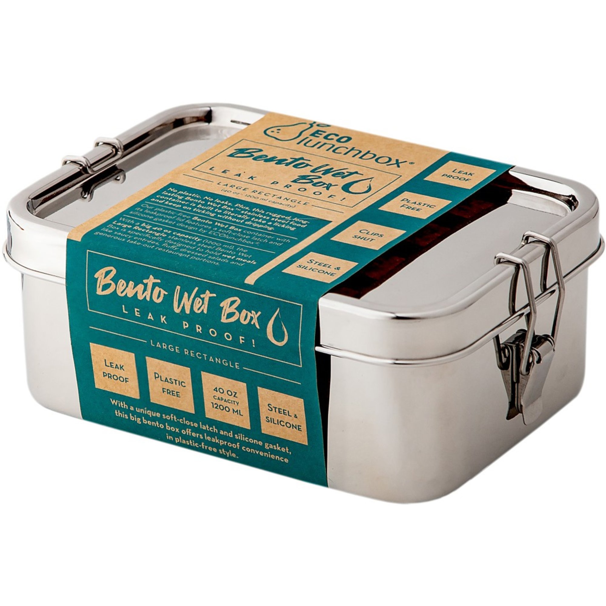 Läs mer om ECOlunchbox Bento Wet Box matlåda, rektangulär