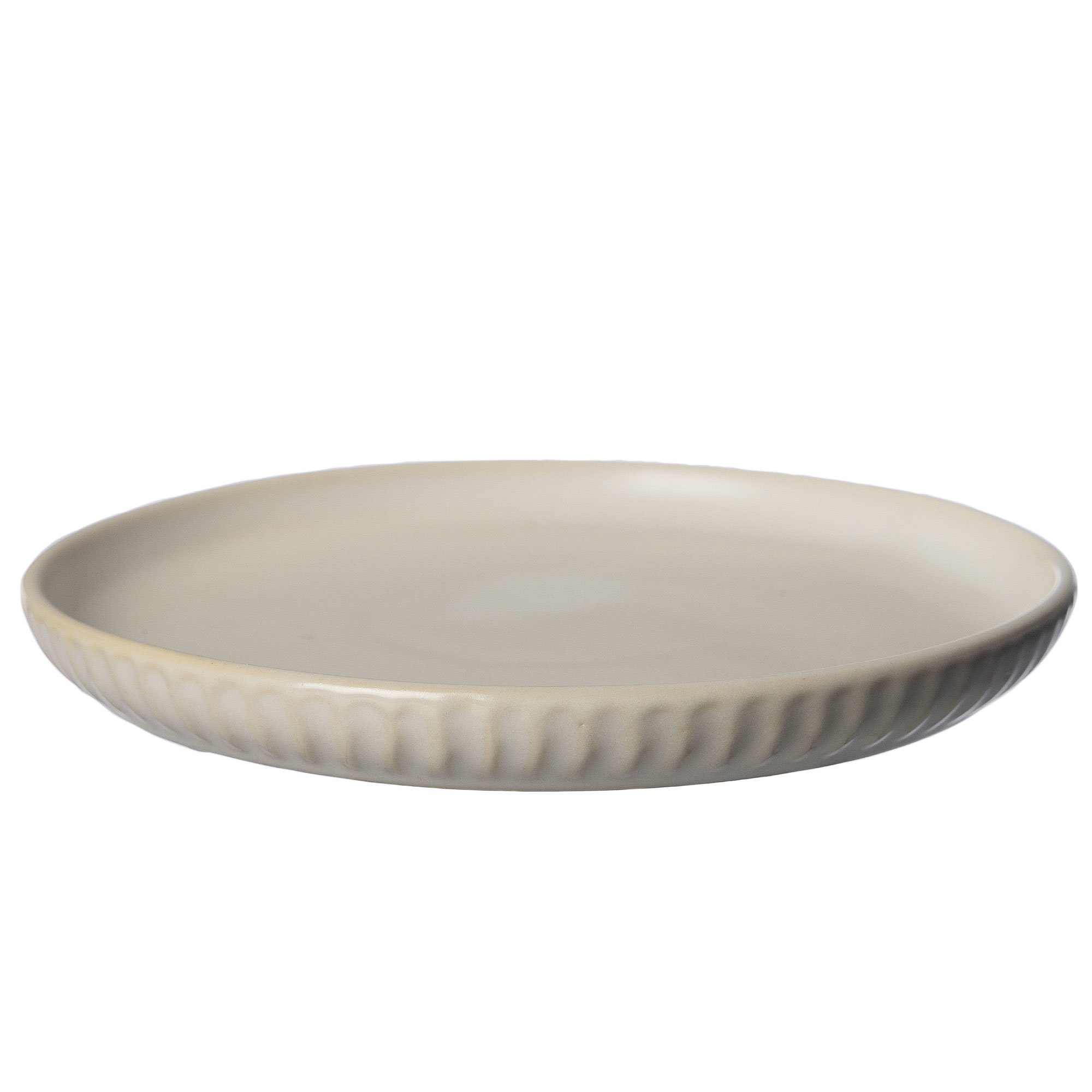 Ernst Assiett räfflad 16 cm, naturvit
