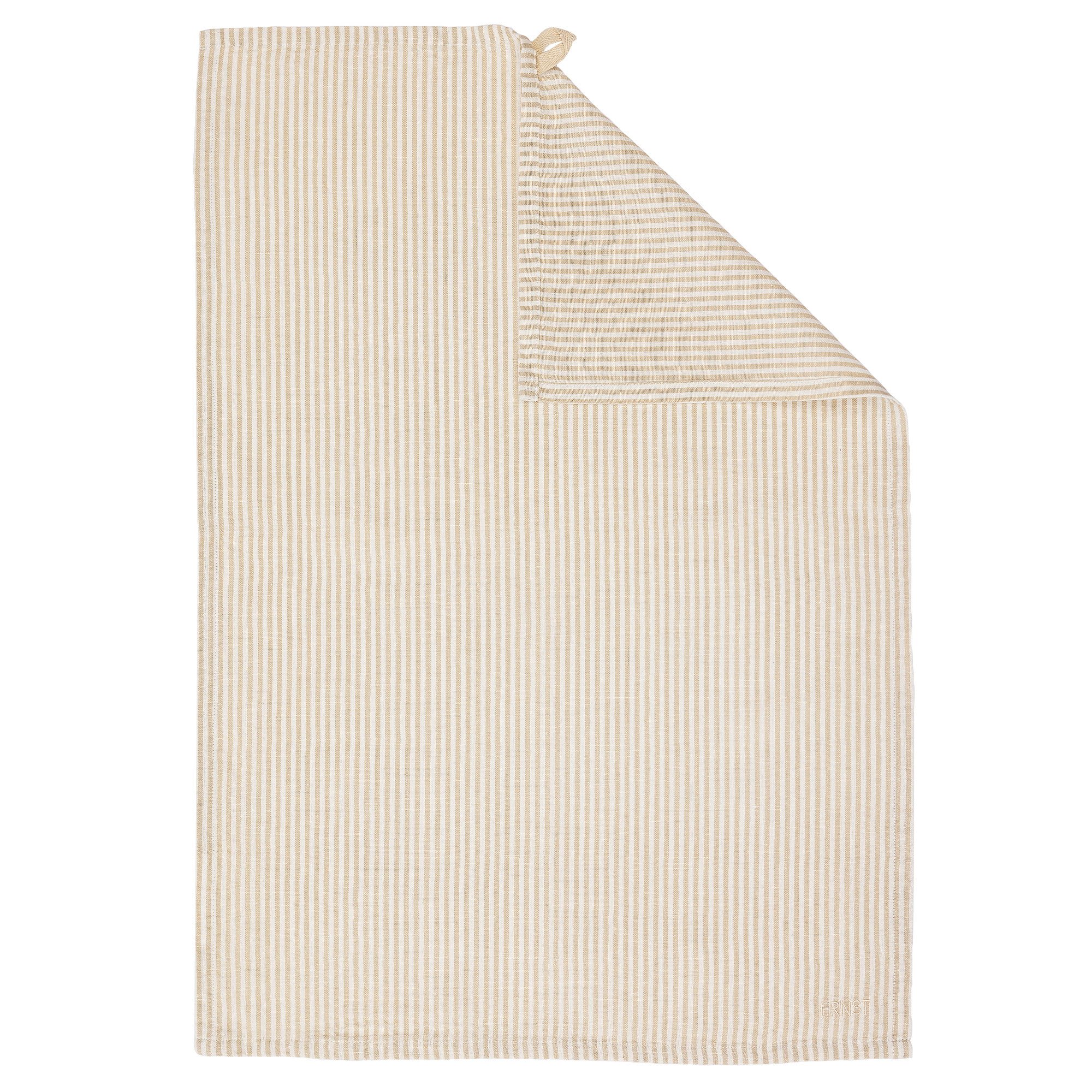 Ernst Stripete kjøkkenhåndkle, beige/hvit Kjøkkenhåndkle