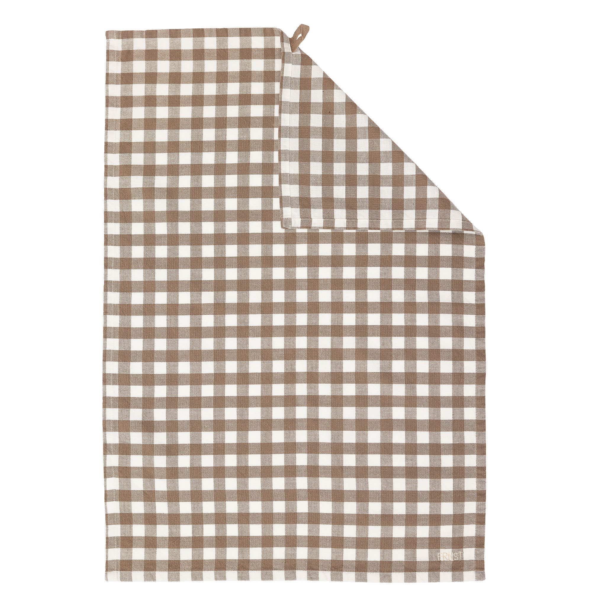 Ernst Rutete kjøkkenhåndkle, gråbrun/hvit Kjøkkenhåndkle