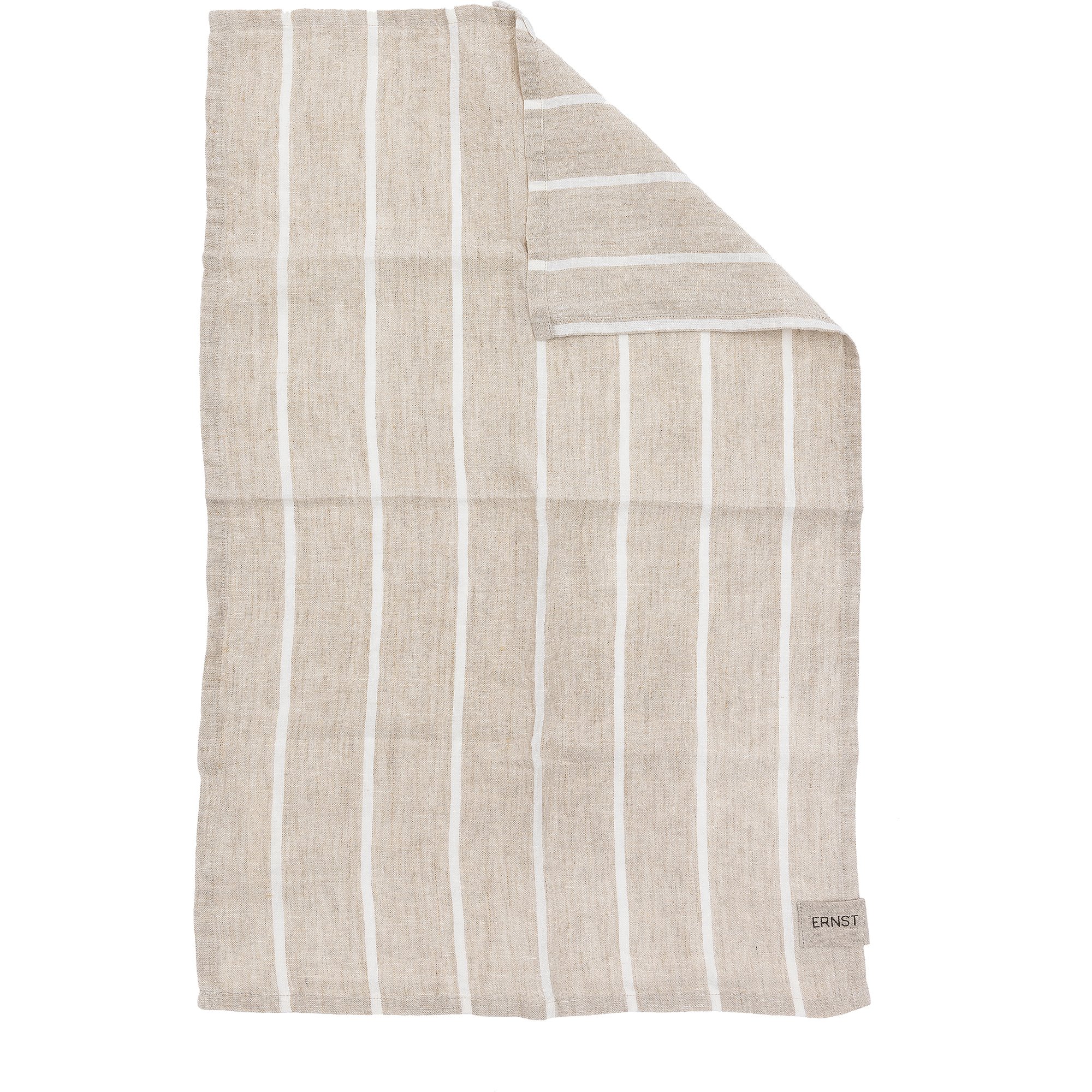 Ernst Kjøkkenhåndkle i lin 47x70 cm, natur/hvit Kjøkkenhåndkle