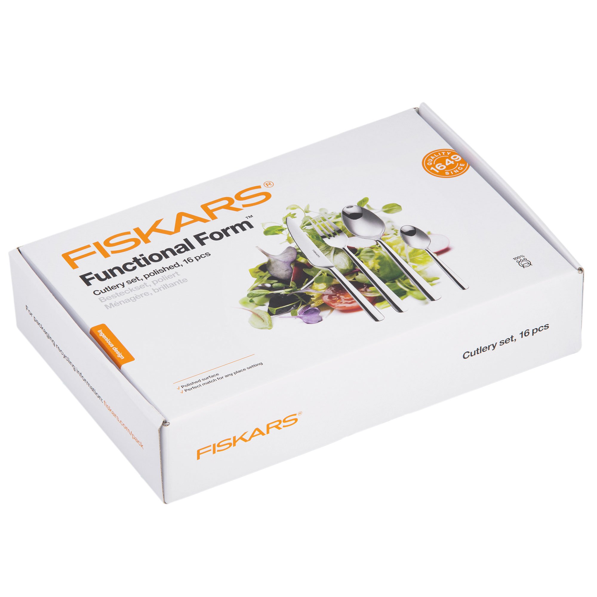 Fiskars Functional Form bestickset 16 delar blank