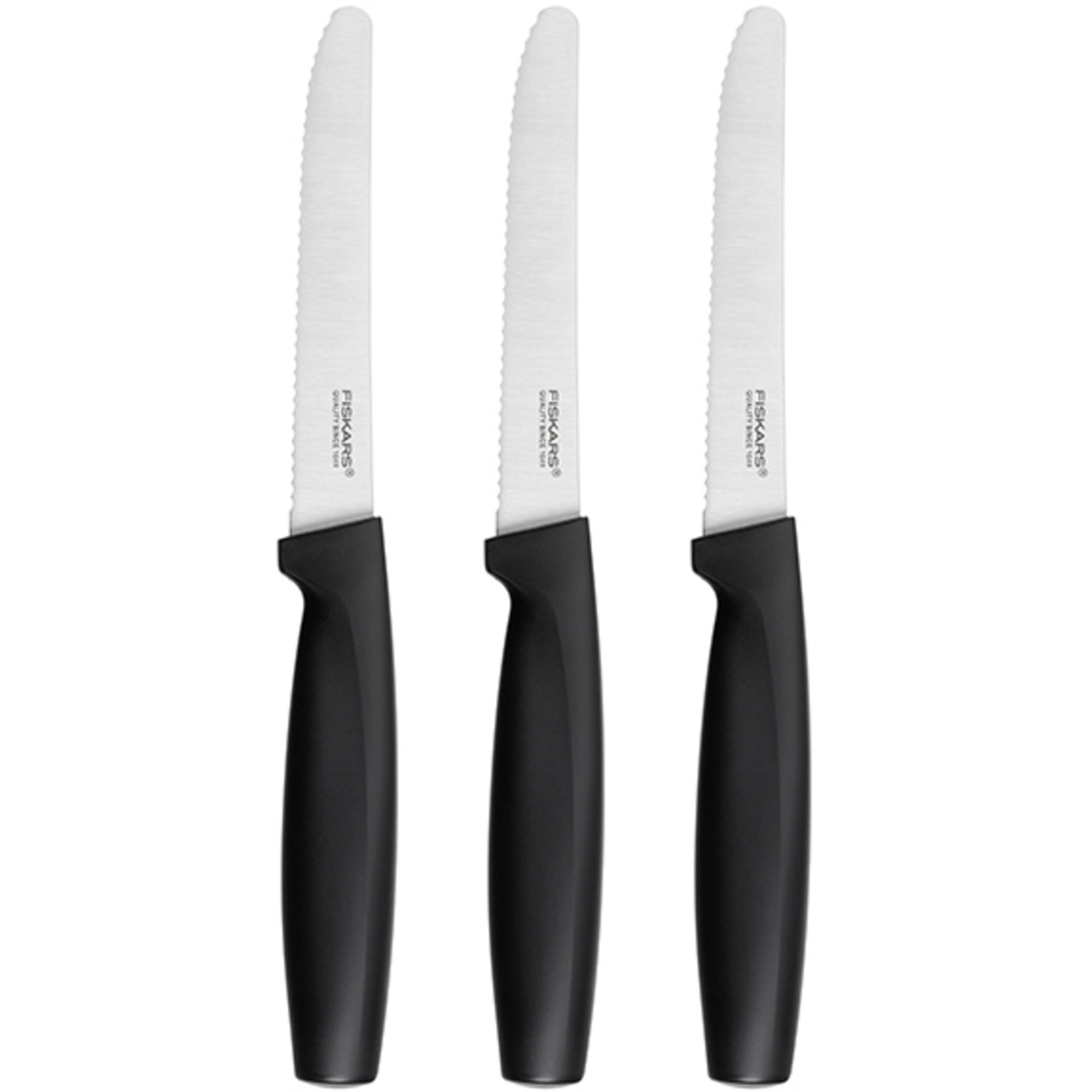 Fiskars Functional Form Taggete Kniv 11 cm Svart 3-pack