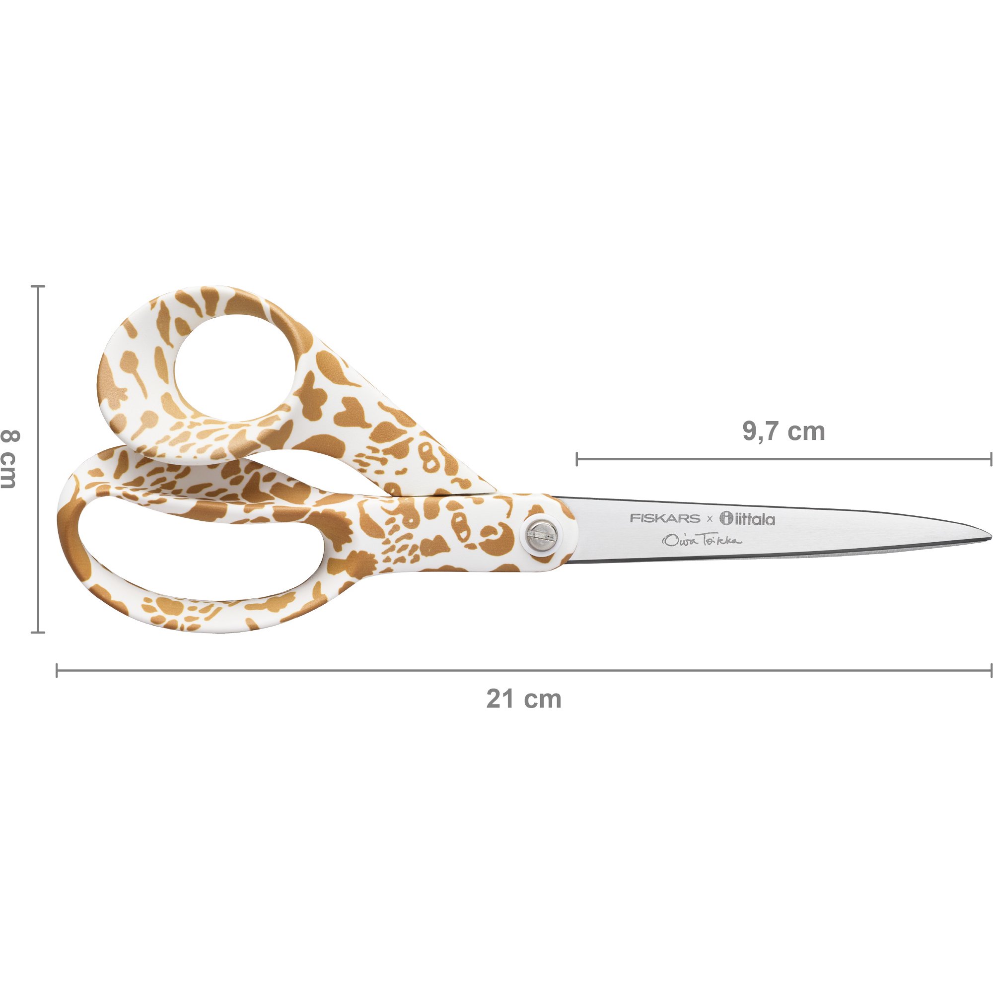 Fiskars Iittala universalsax 21 cm, Cheeta brun