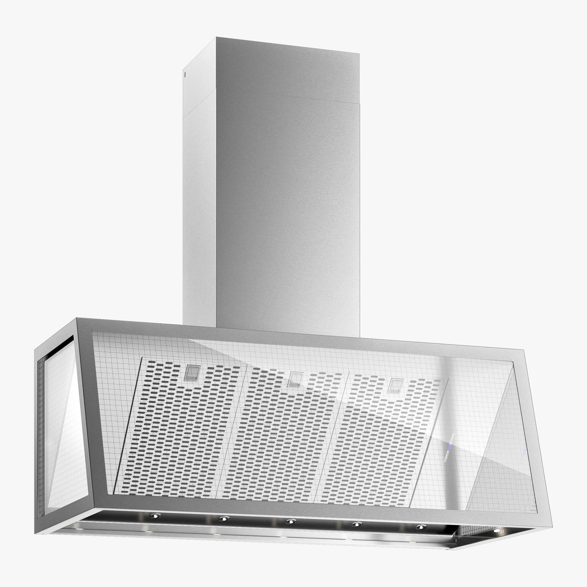 Fjäråskupan Fasett kjøkkenvifte ekstern 100 cm, rustfritt stål Kjøkkenvifte