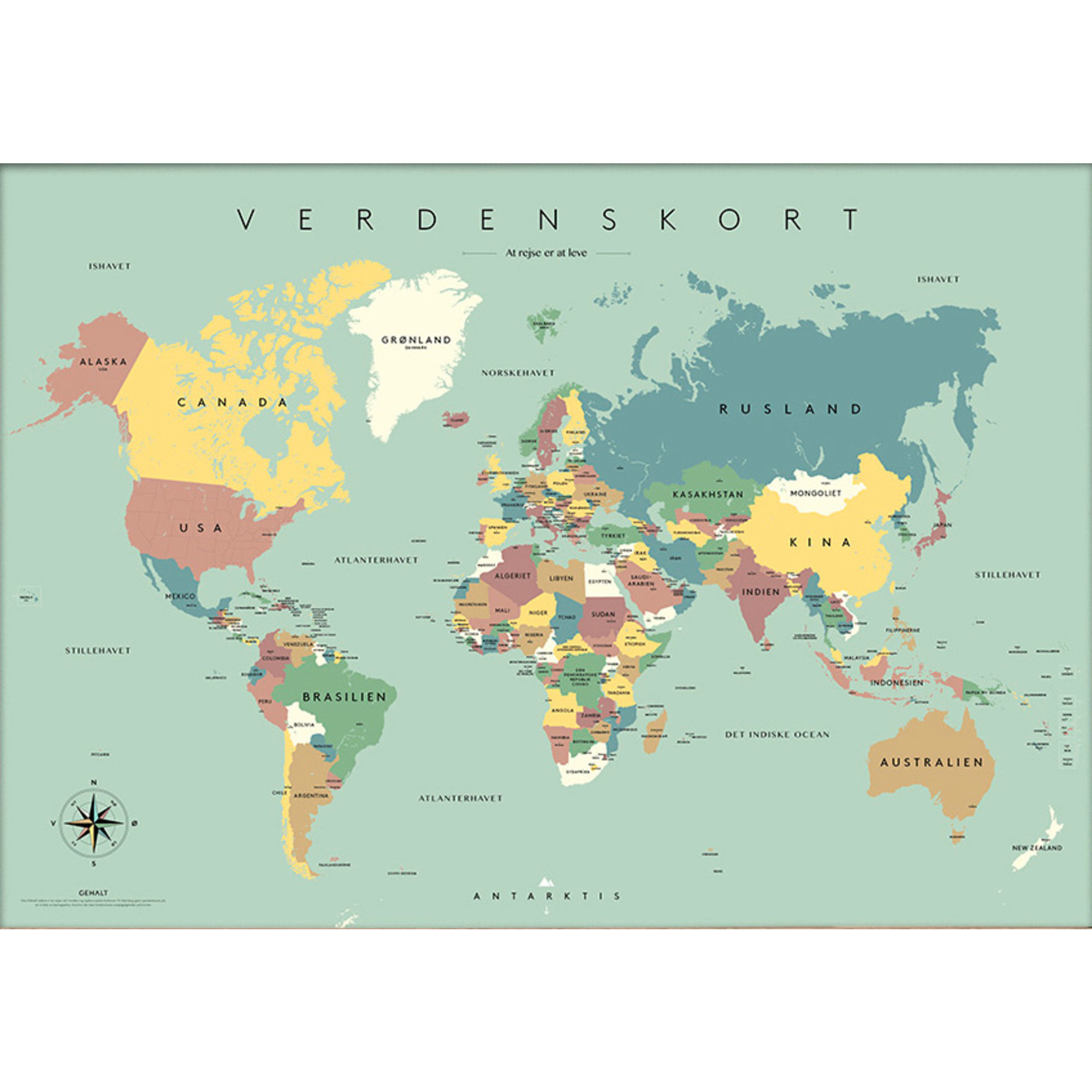 Världskarta från Gehalt » Enkelt och stilrent uttryck