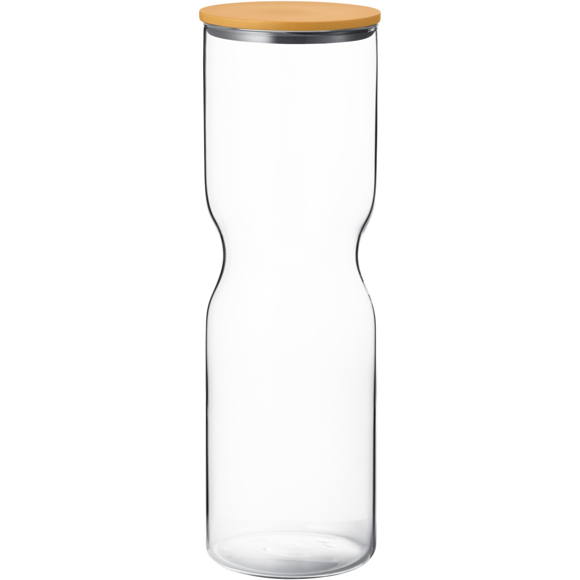 Georg Jensen Alfredo oppbevaringsglass med lokk 2 liter, glass/gul Oppbevaringsboks