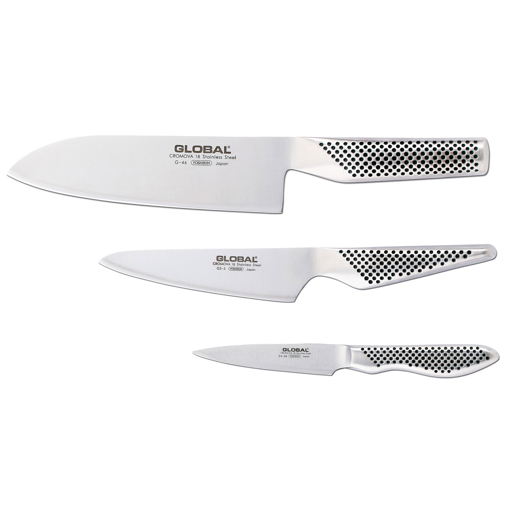 Global 3-delar knivset (G-46 GS-3 GS-38)