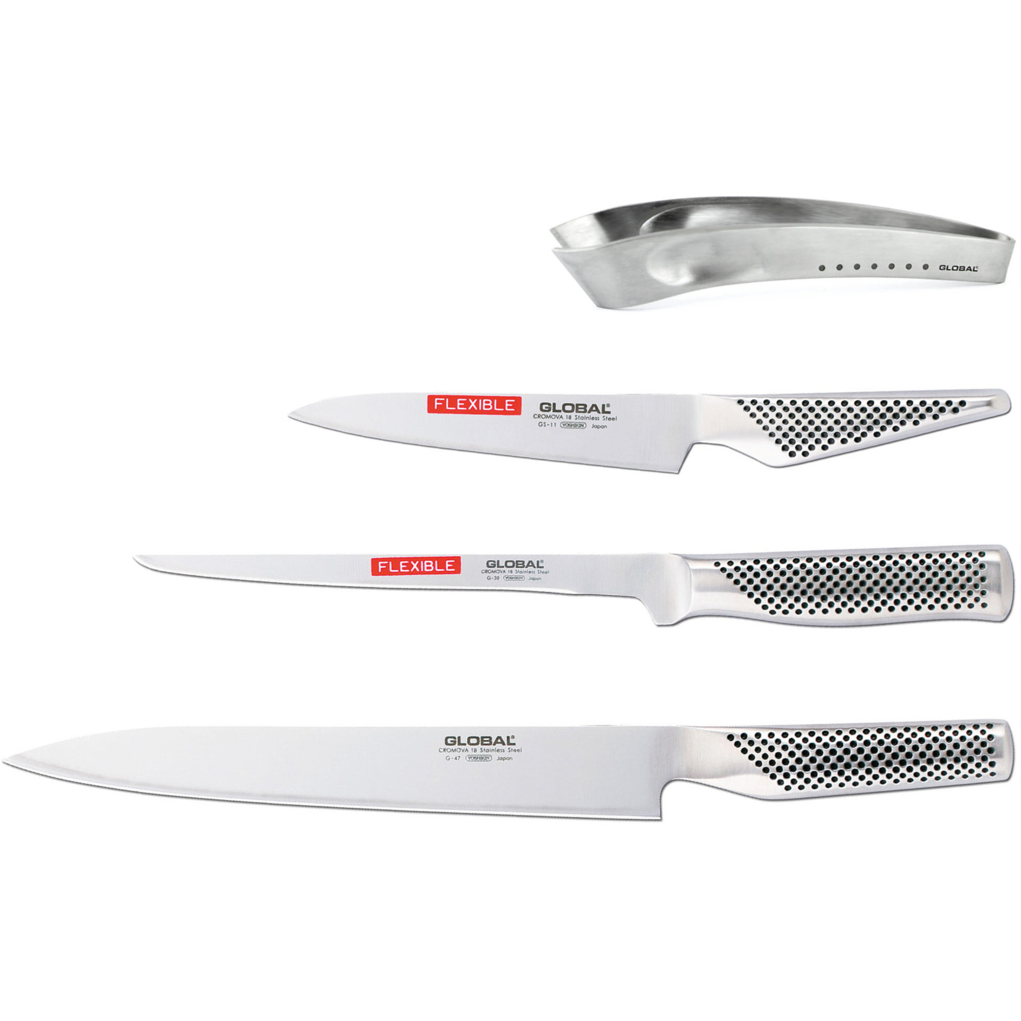Global Knivsæt med 3 knive og pincet