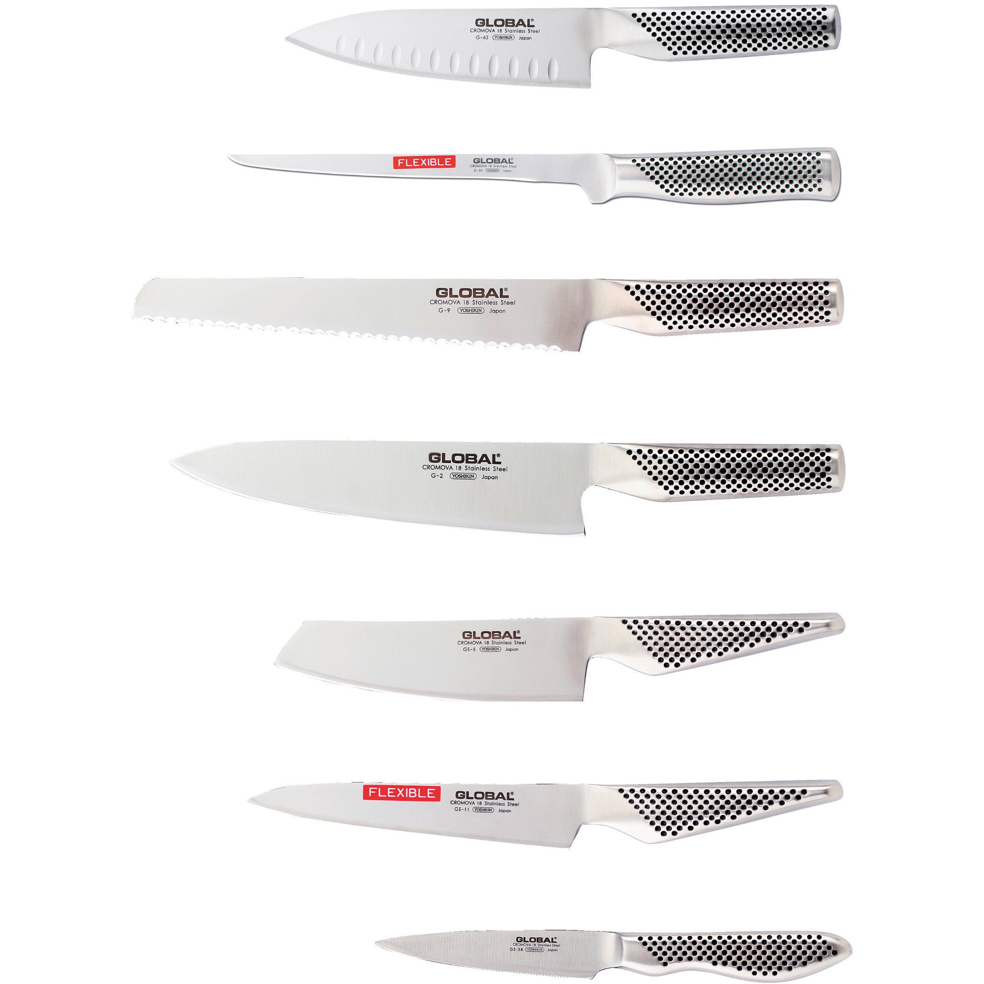 Global Knivsæt med 7 knive