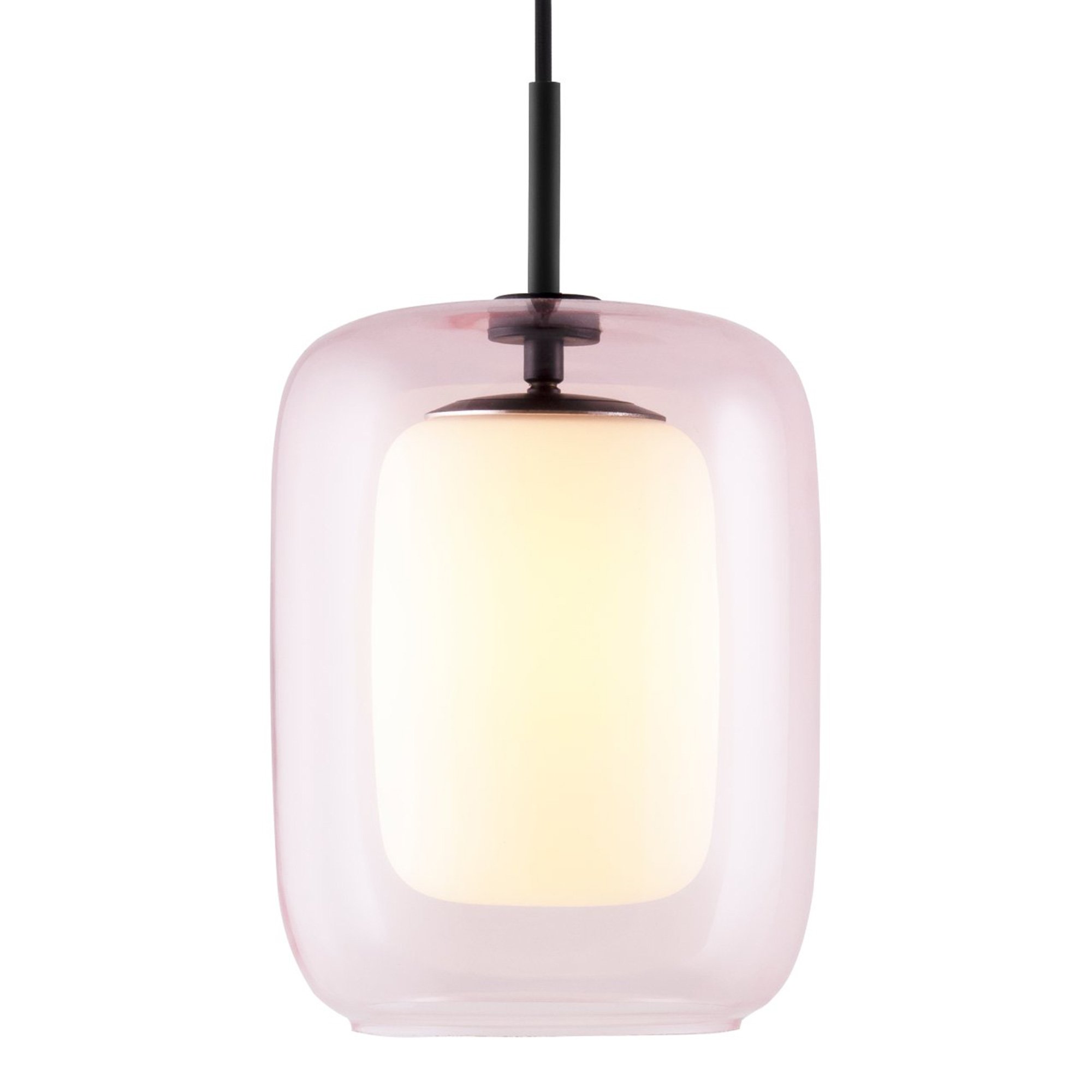 Globen Lighting Cuboza loftslampe, 20 cm, fersken/hvid