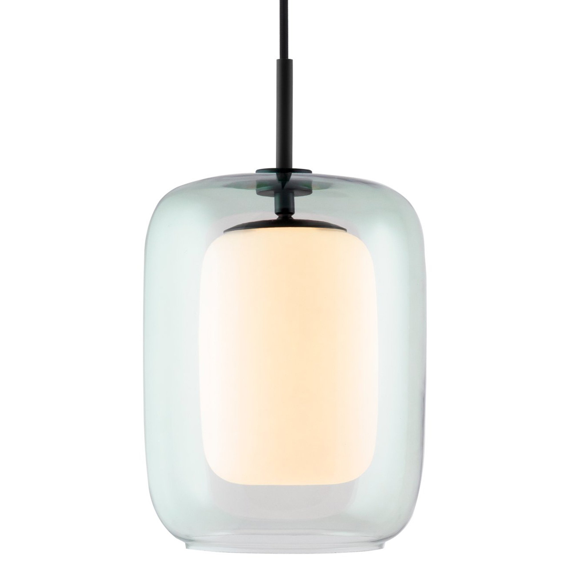 Globen Lighting Cuboza loftslampe, 20 cm, grøn/hvid