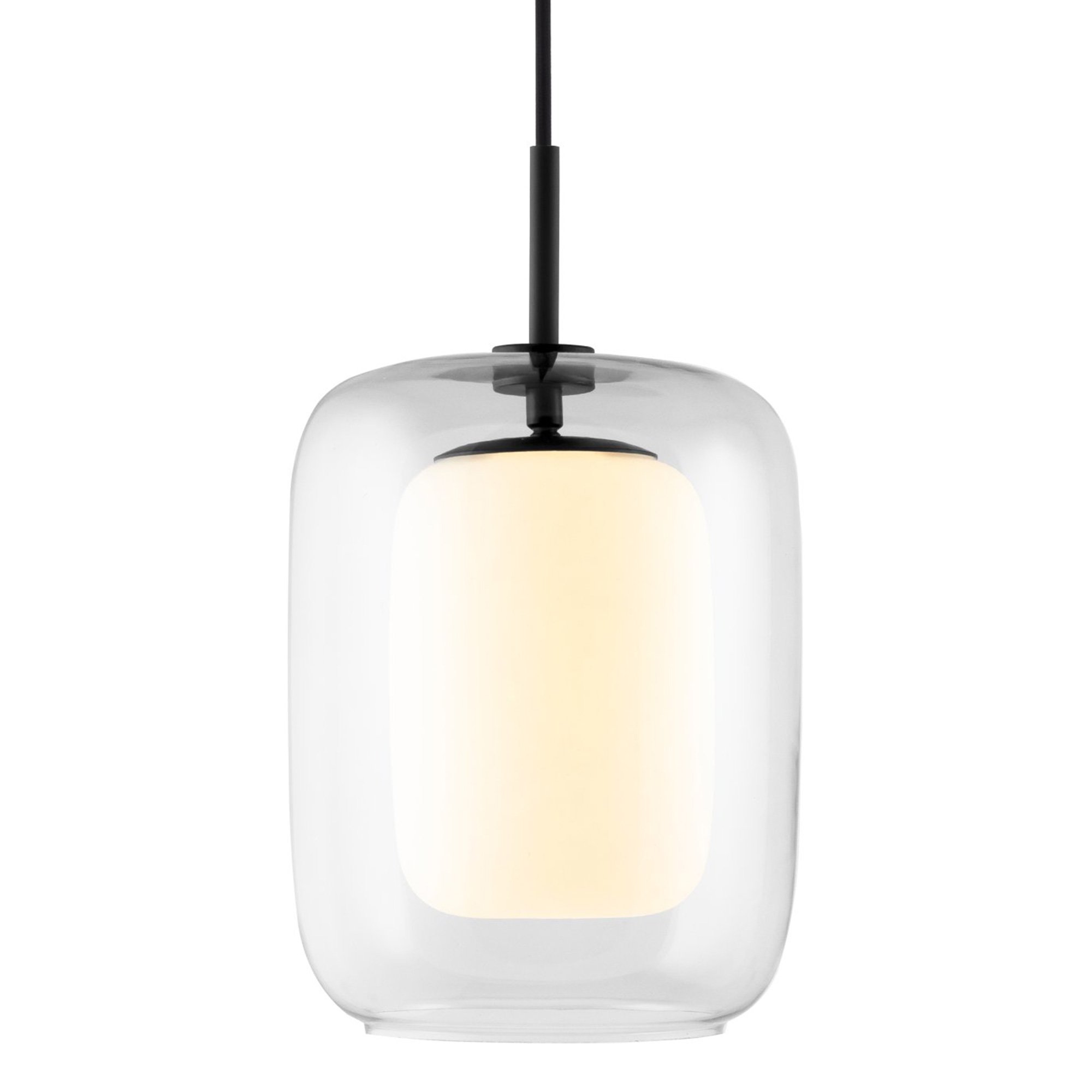 Globen Lighting Cuboza loftslampe, 20 cm, klar/hvid