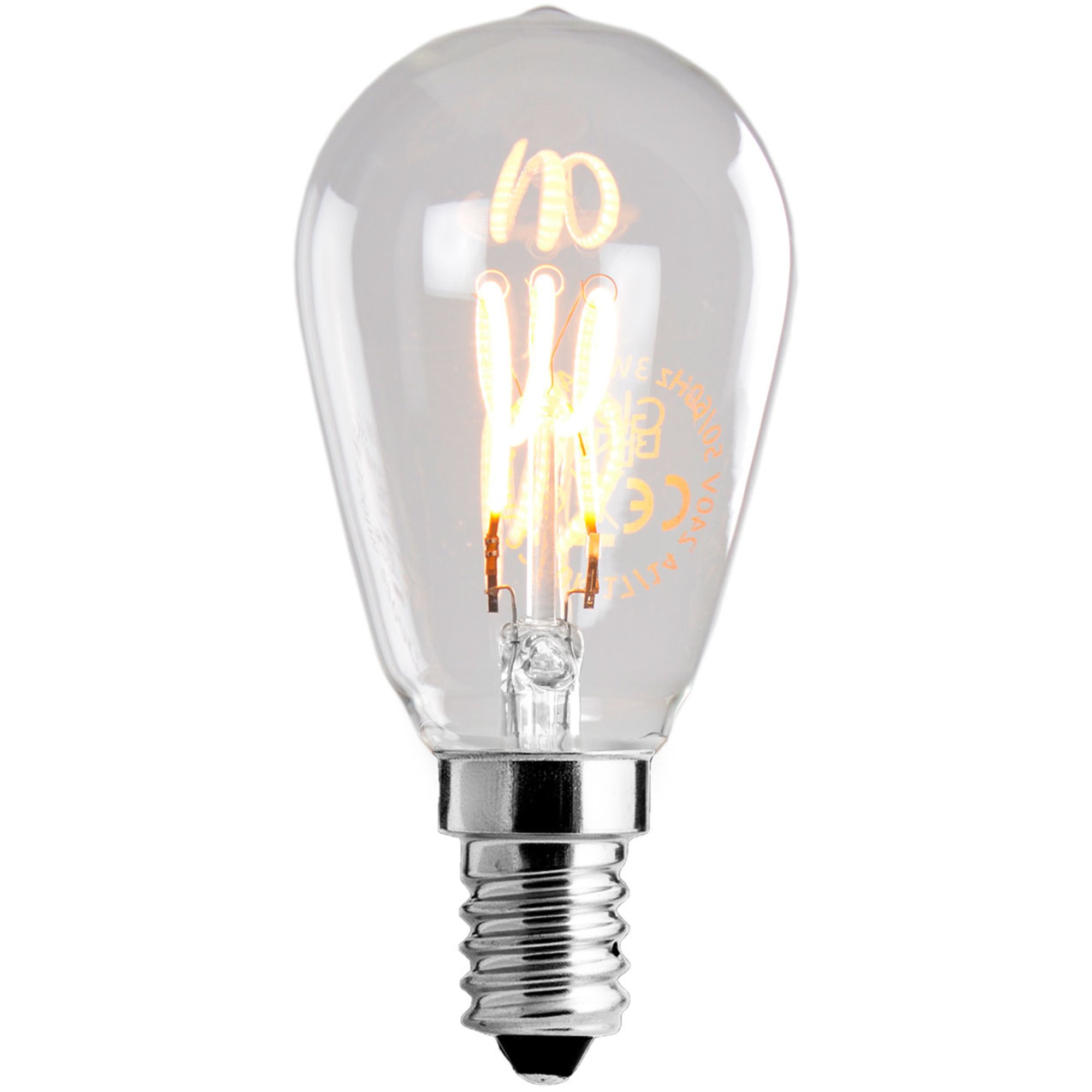 Globen Lighting Lyskilde E14 LED Soft Filament kerte 3W klar