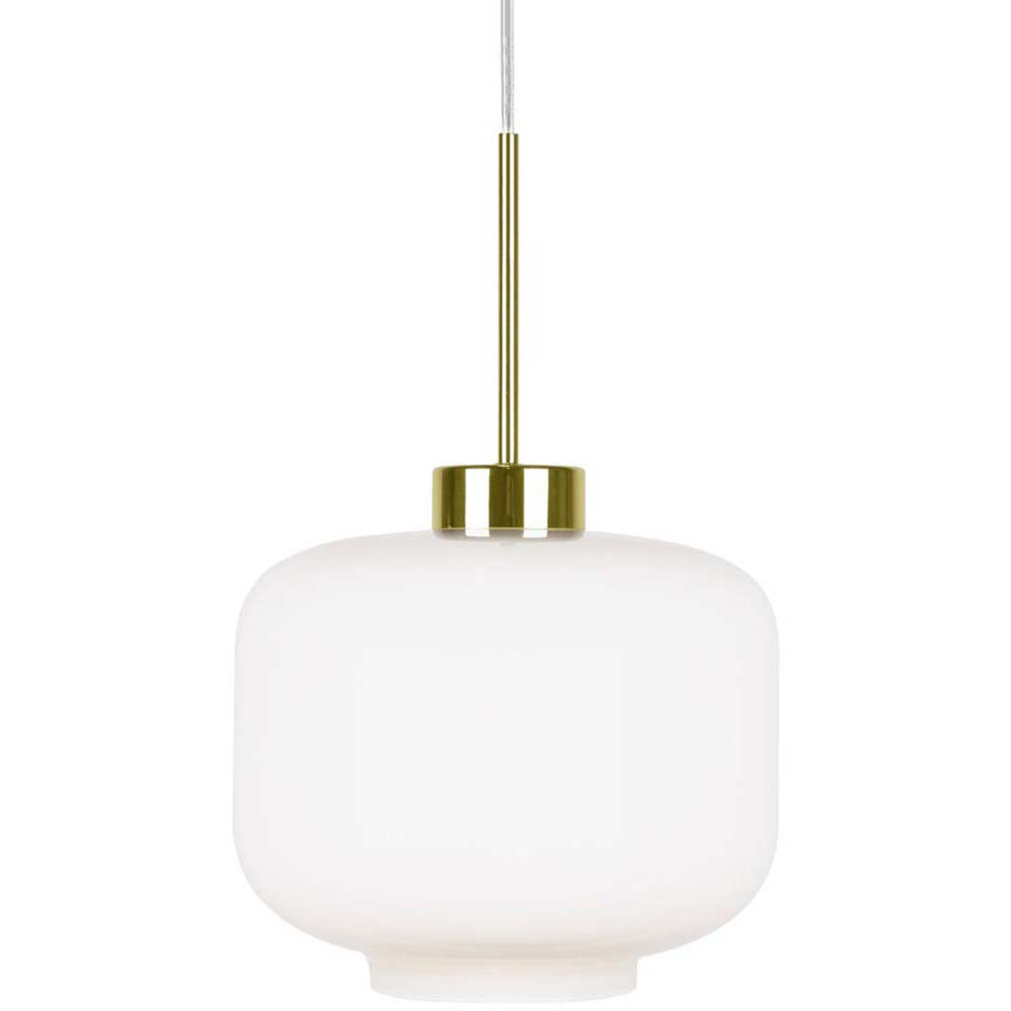 Globen Lighting Pendant Ritz Lampe, Hvid og Messing