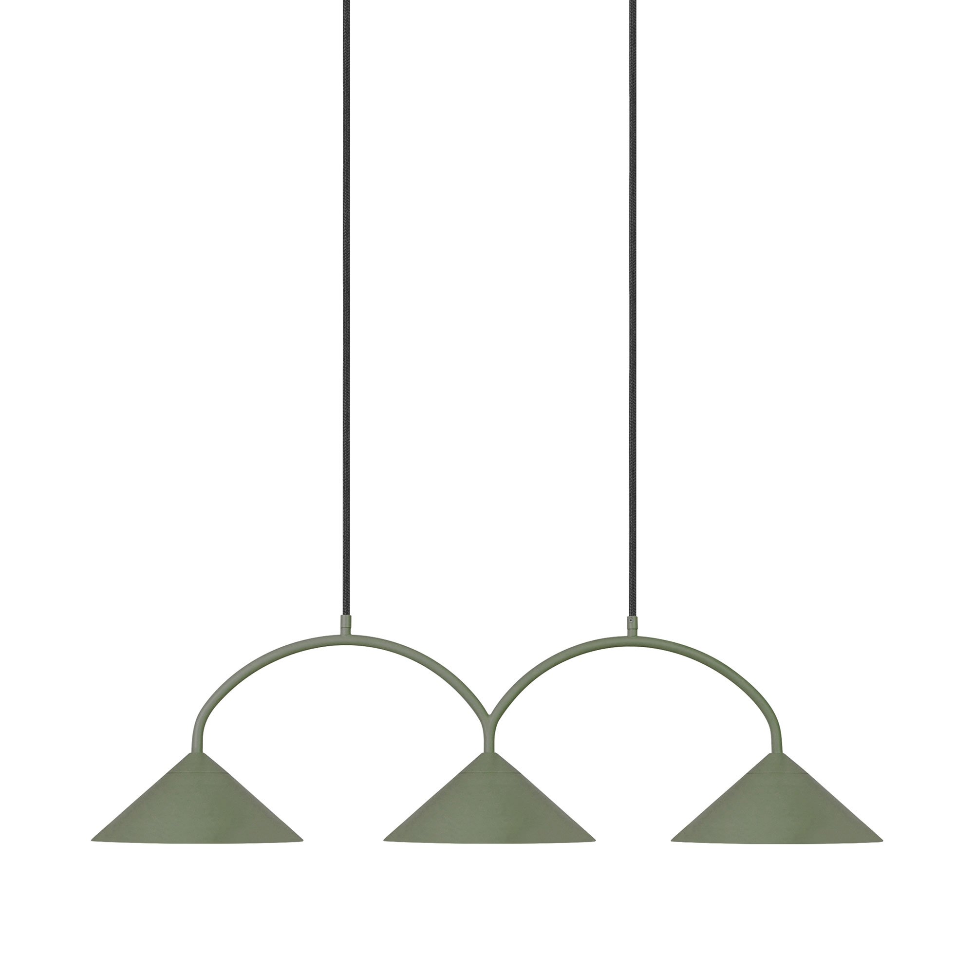 Globen Lighting Curve 3 pendellampe grønn