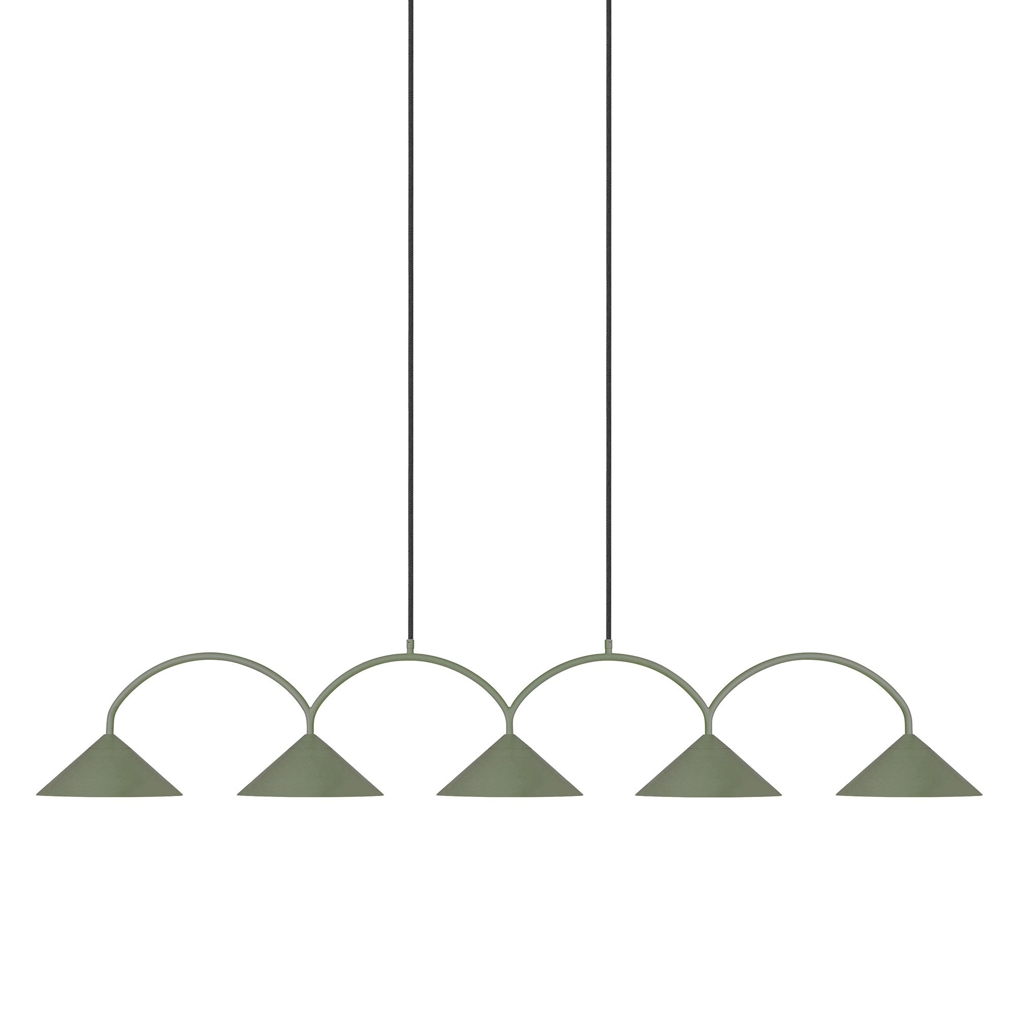 Globen Lighting Curve 5 pendellampe grønn