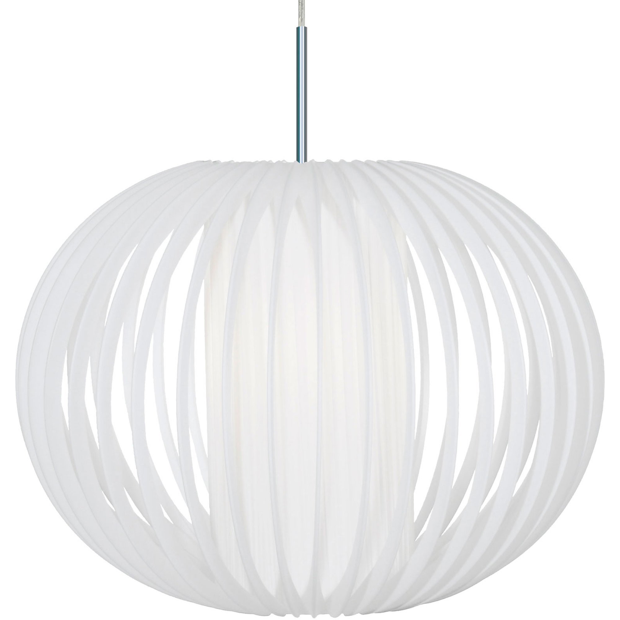 Läs mer om Globen Lighting Plastband XL Pendel, vit/krom