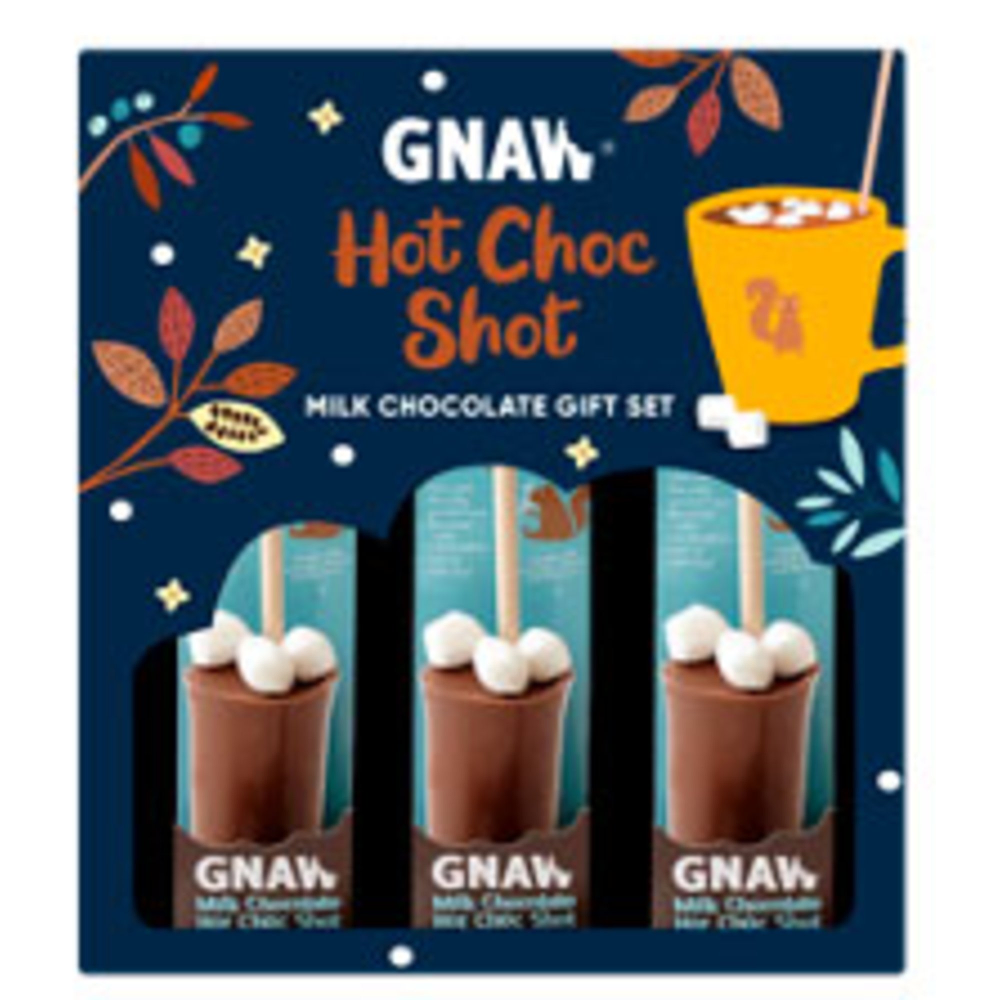 GNAW Hot Choc Shot Milk Chocolate presentförpackning 135 g