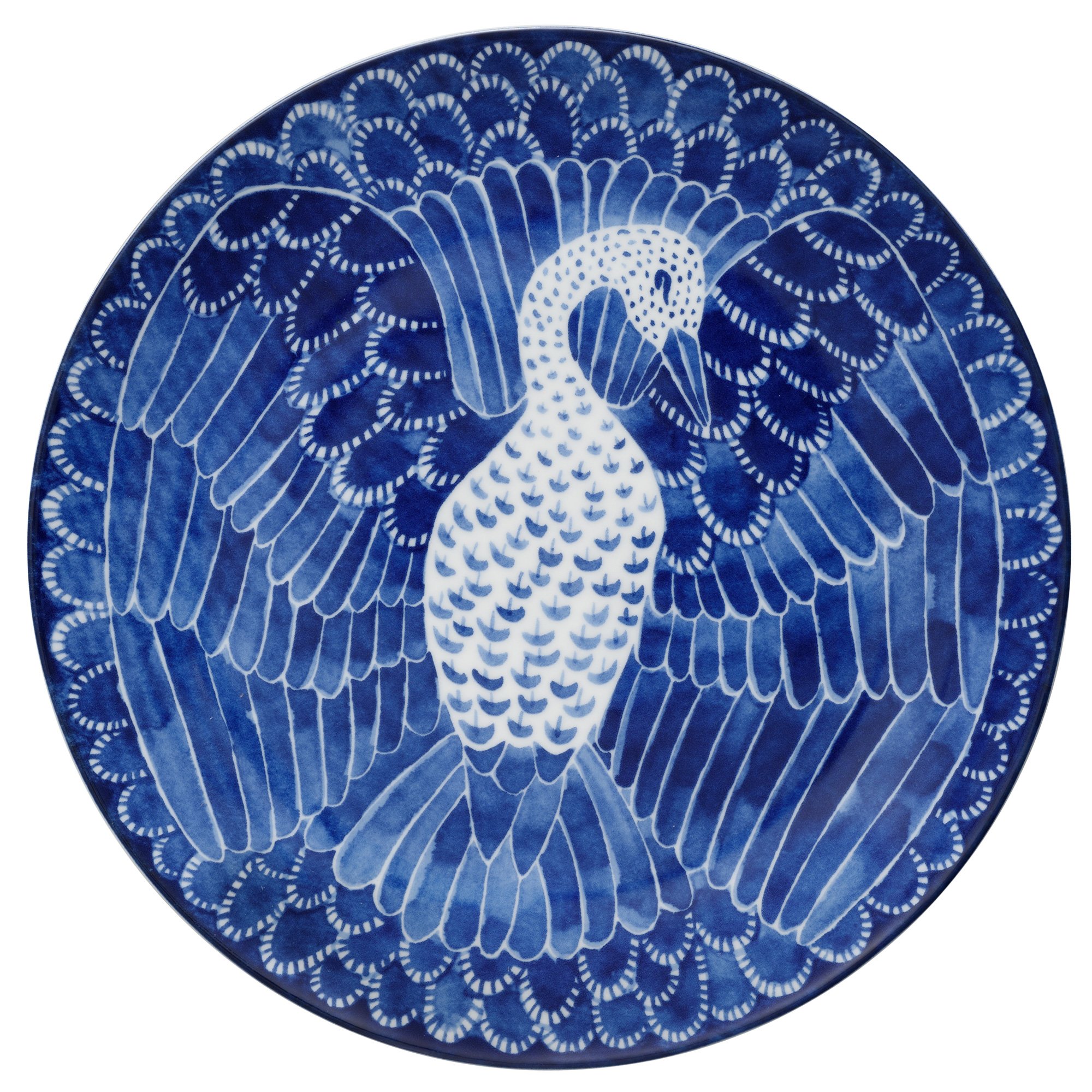 Läs mer om Götefors Porslin Selma asssiett 21 cm, blå fågel