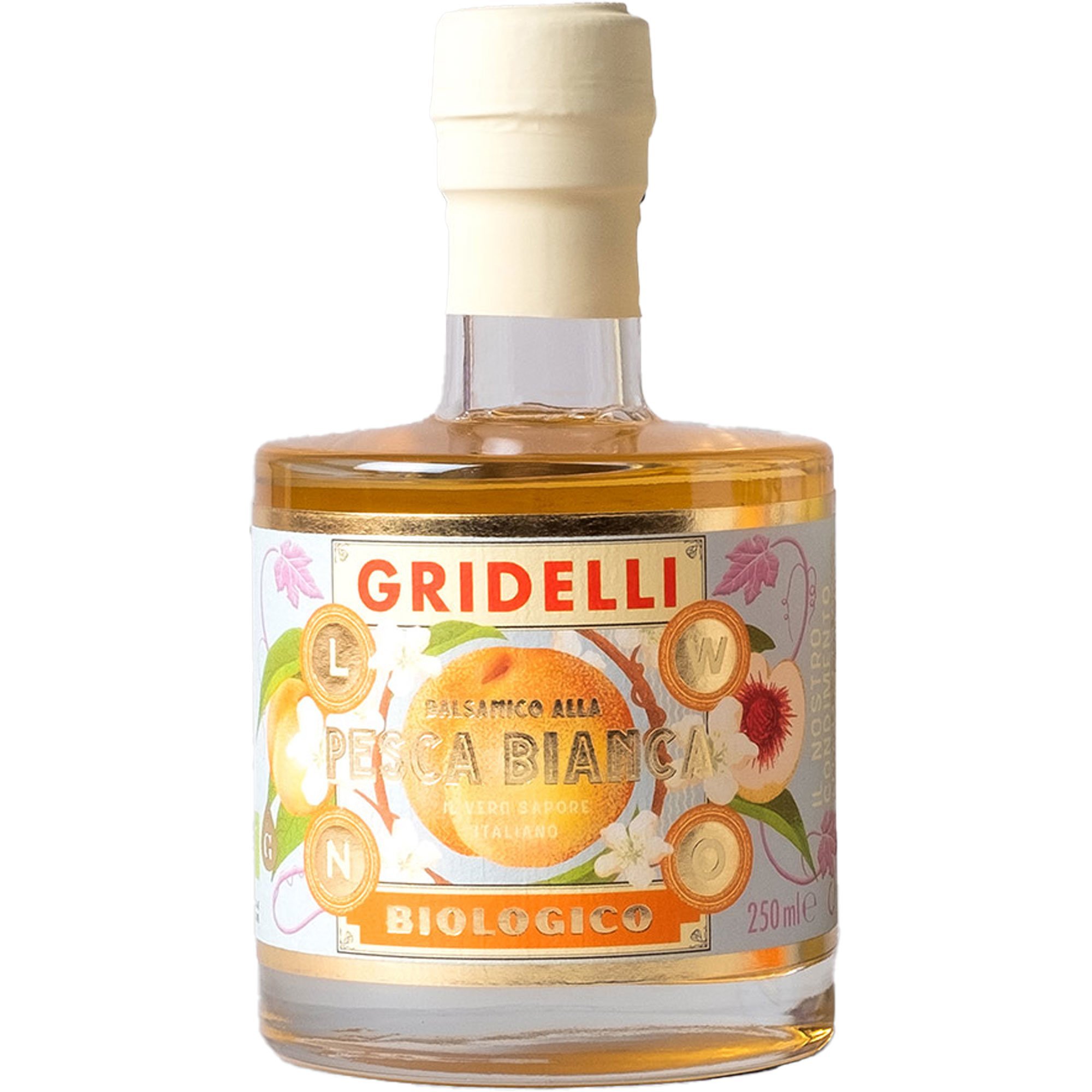 Gridelli Balsamico Alla Pesca Bianca hvit balsamicoeddik 250 ml